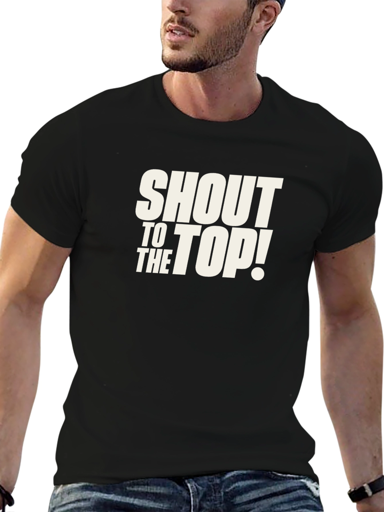 Shout to the Top Black T-Shirt