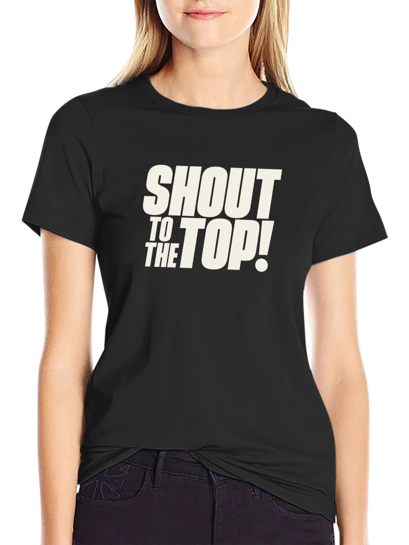 Shout to the Top Black T-Shirt