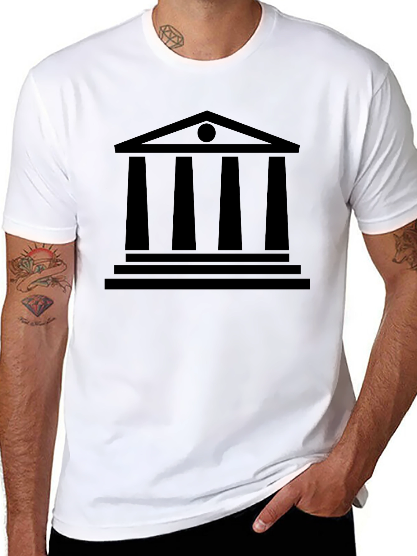 Classic Greek Temple Graphic T-Shirt