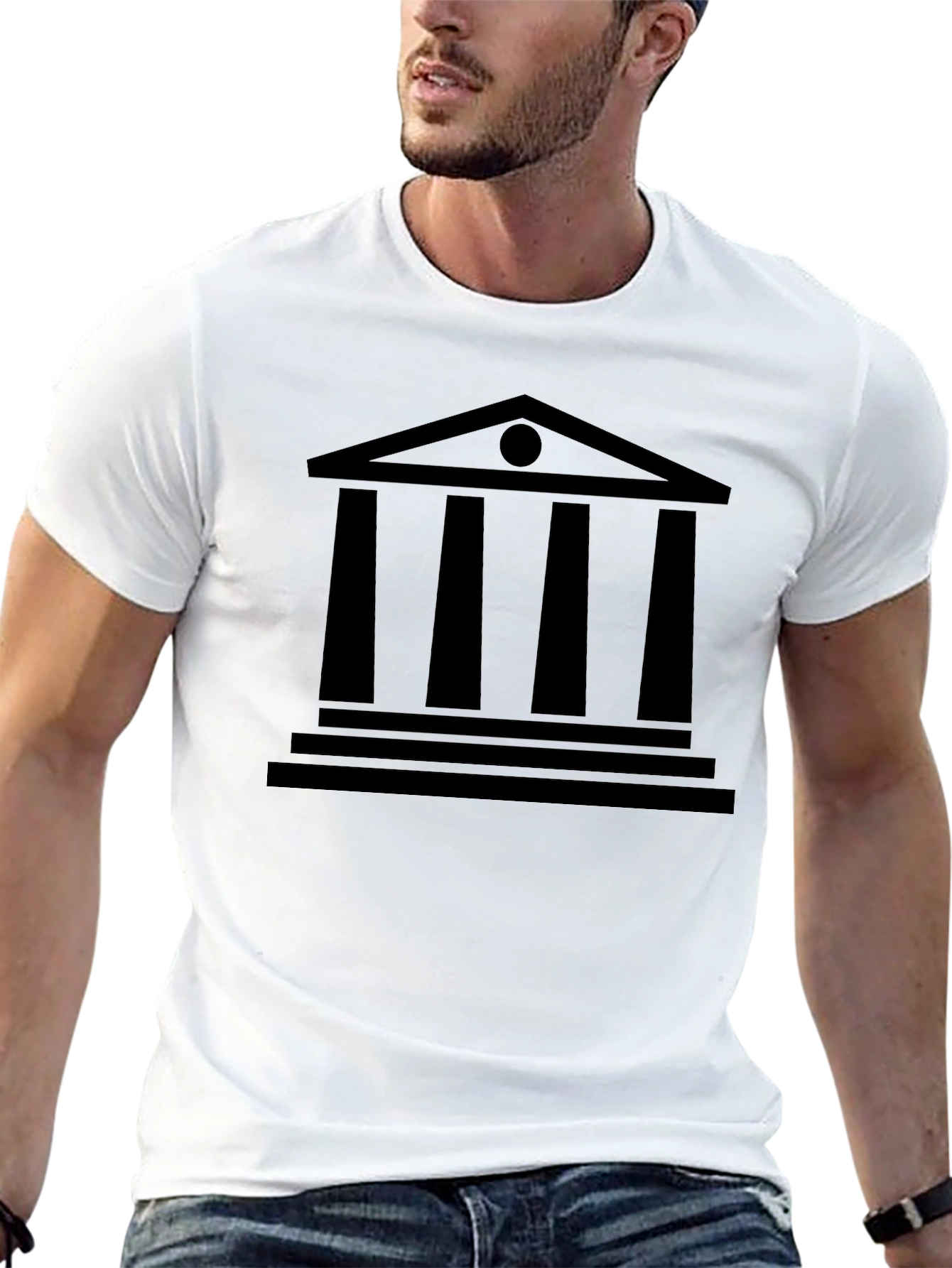 Classic Greek Temple Graphic T-Shirt