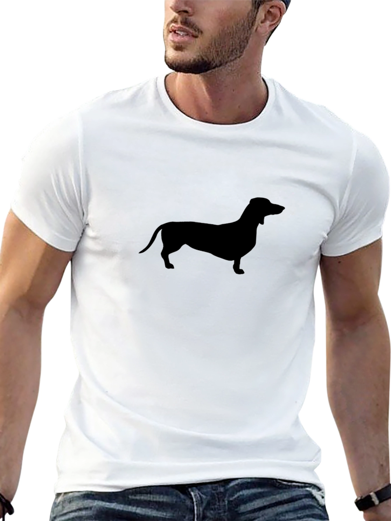 Dachshund Silhouette Tee - Unisex Black Shirt