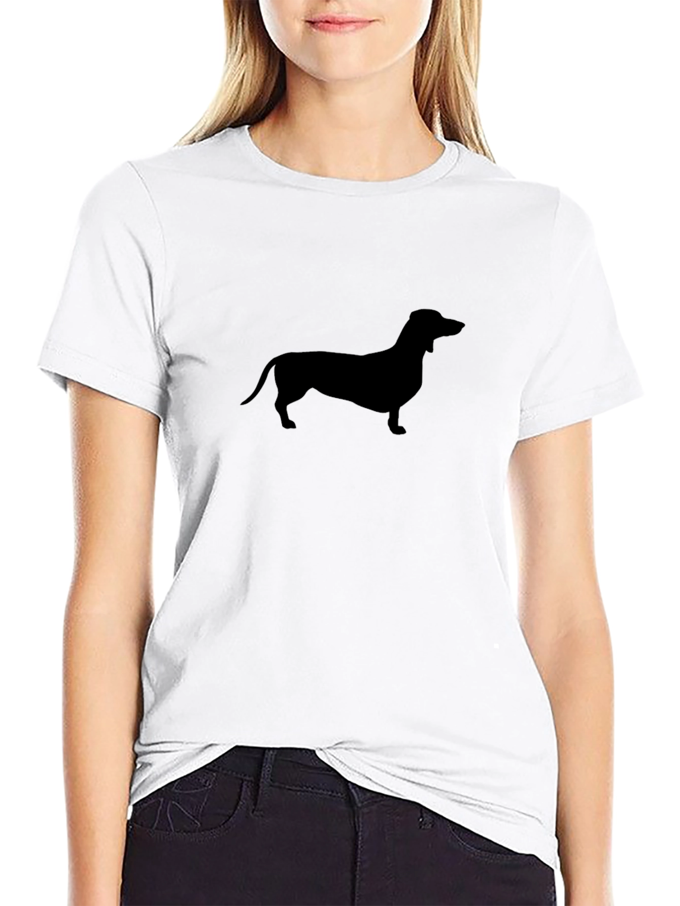 Dachshund Silhouette Tee - Unisex Black Shirt