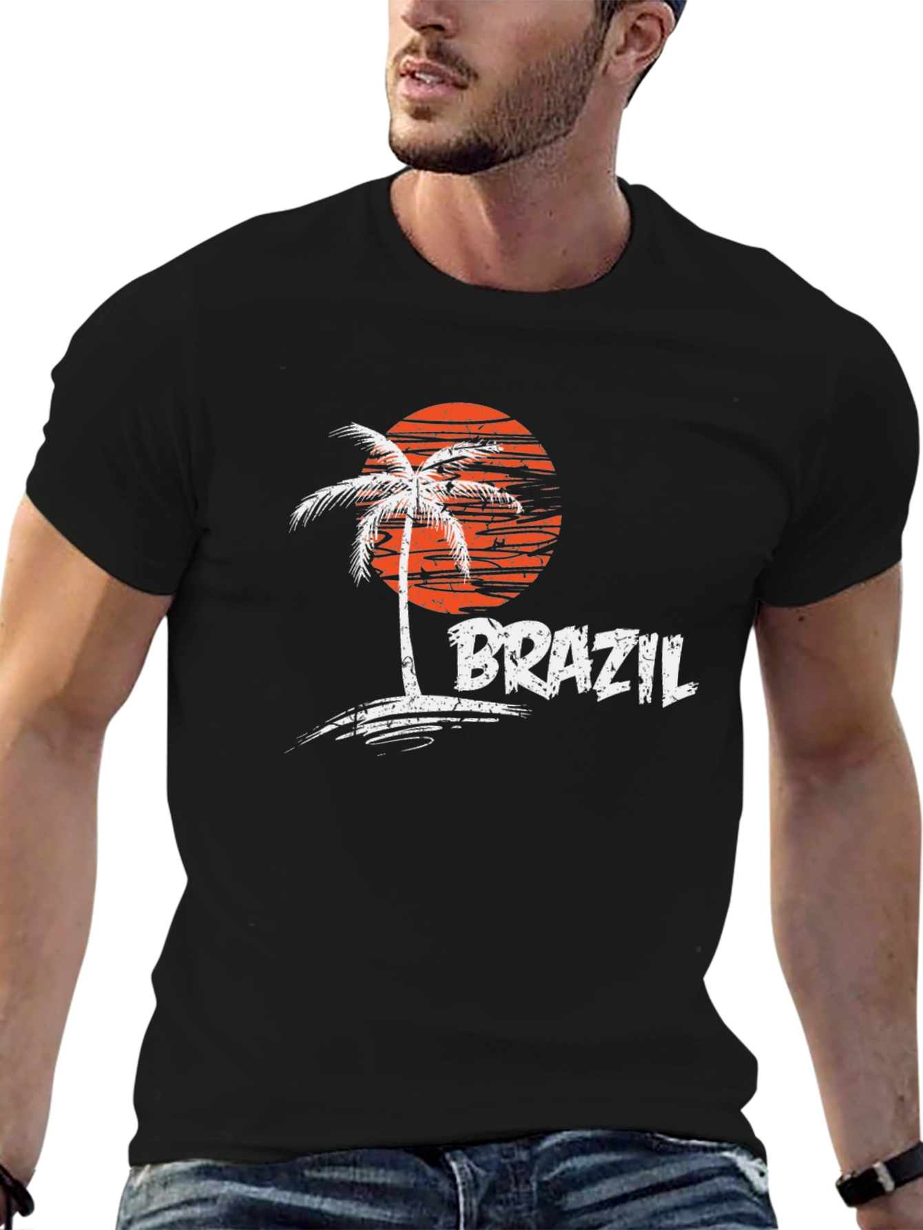 Brazil Palm Tree Graphic T-Shirt