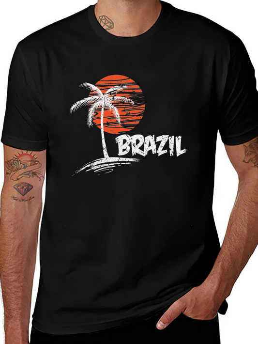 Brazil Palm Tree Graphic T-Shirt