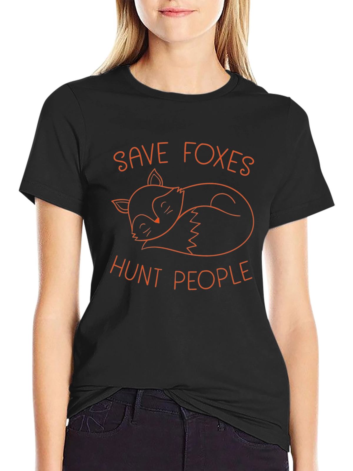 Save Foxes Hunt People Graphic Tee