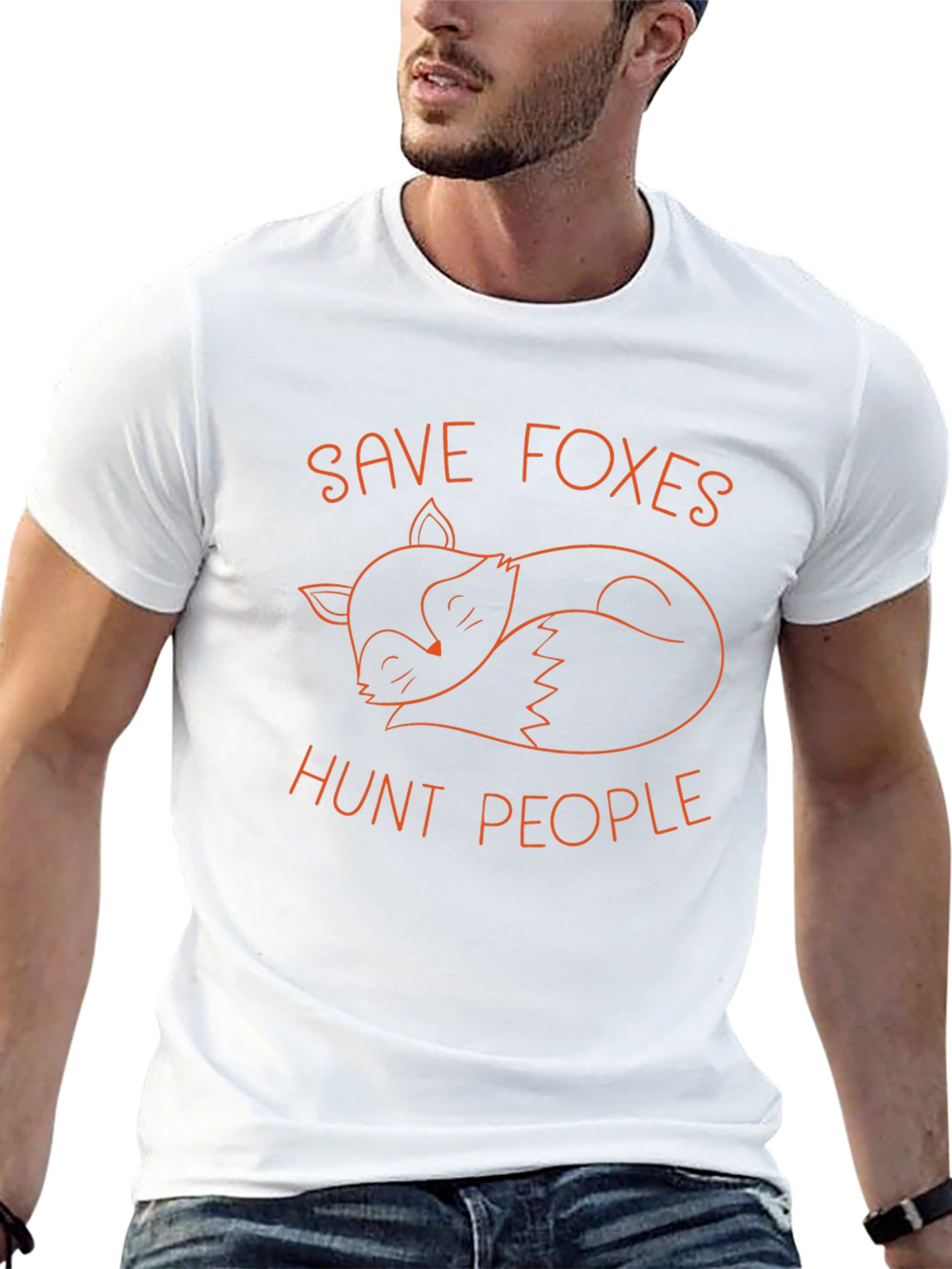 Save Foxes Hunt People Graphic Tee