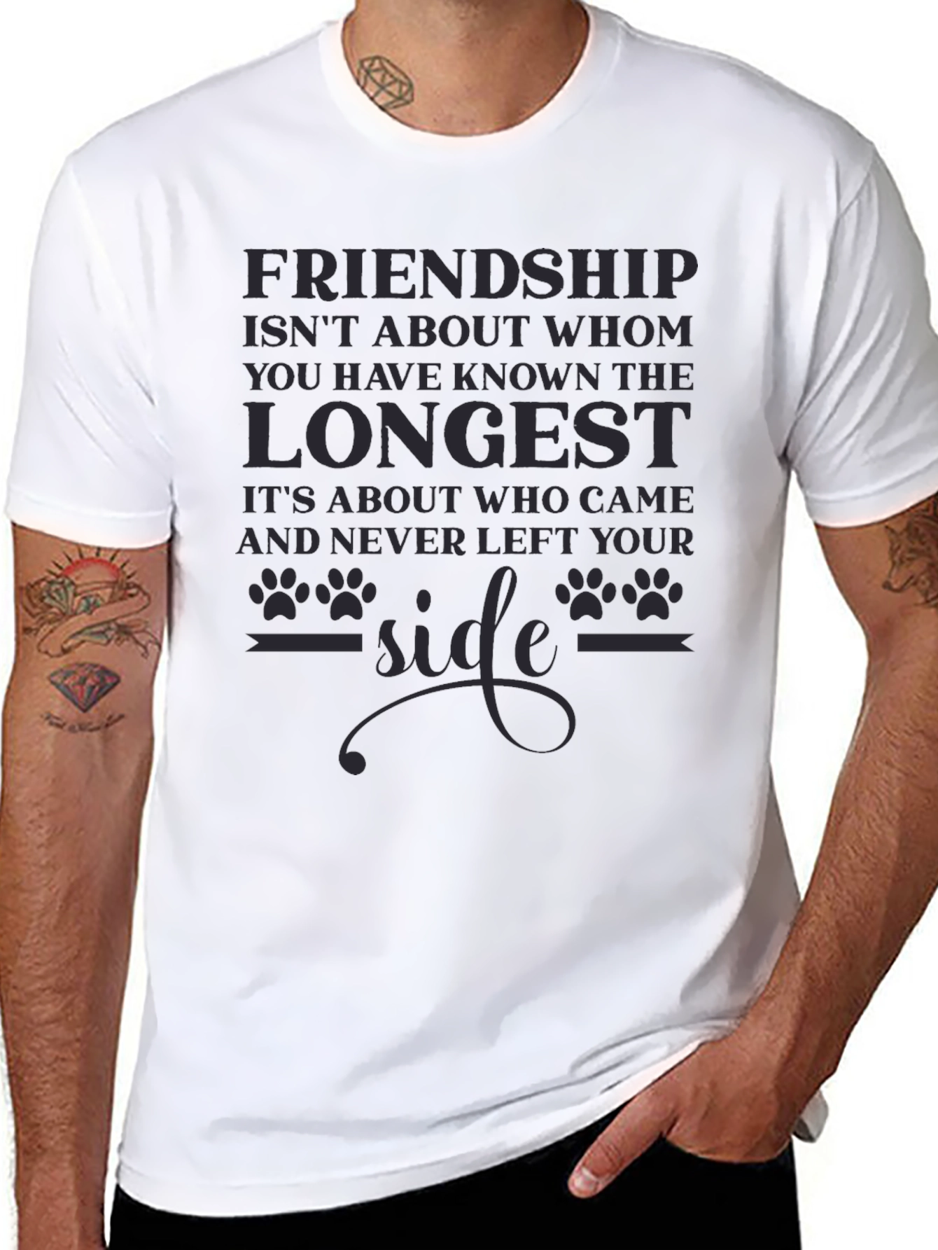 Friendship Slogan Graphic Tee