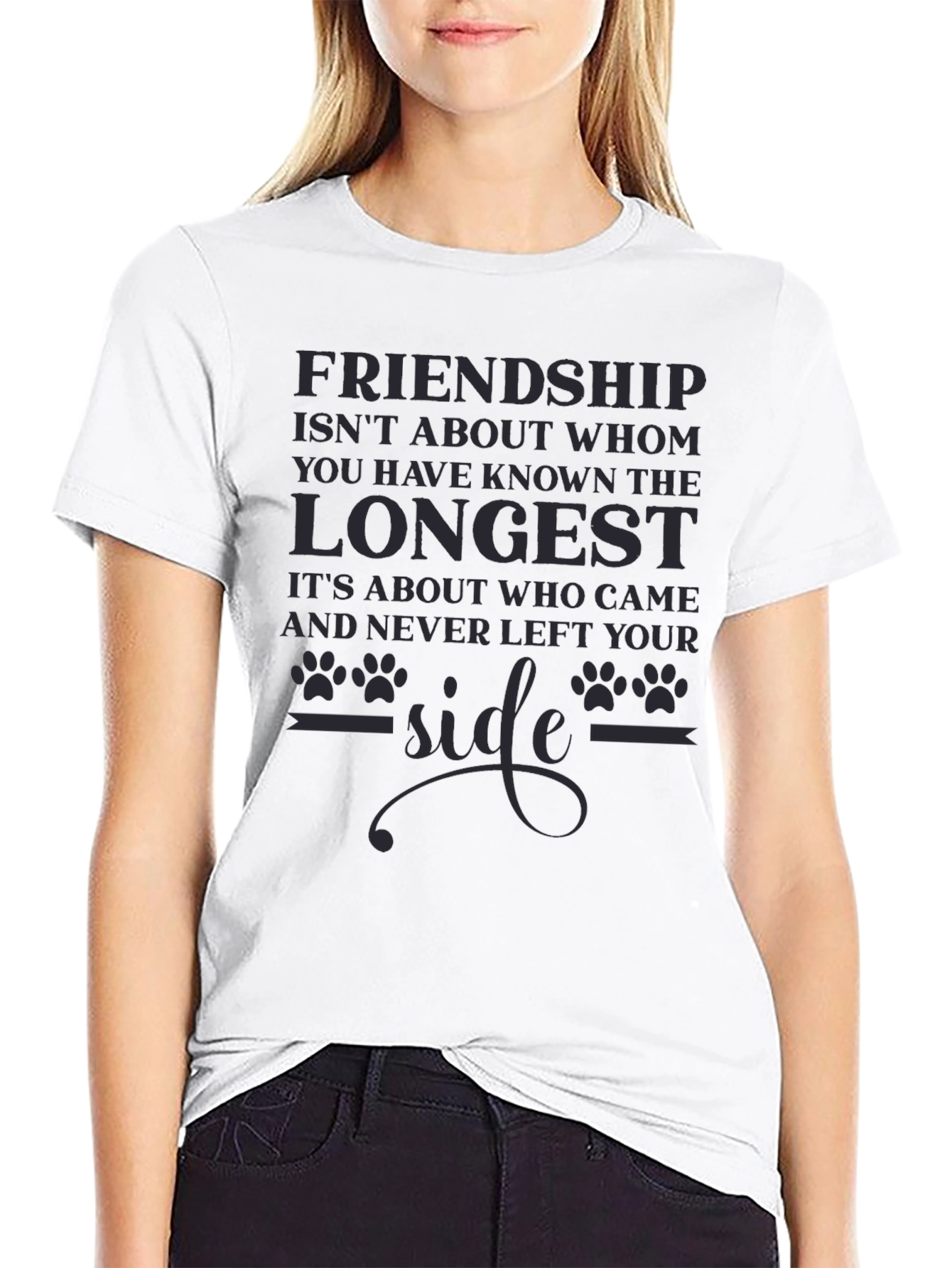 Friendship Slogan Graphic Tee