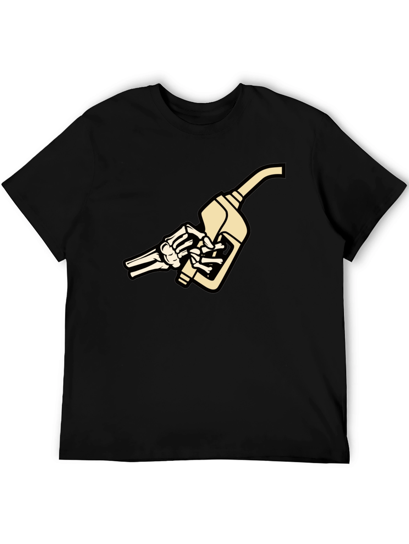 Skeleton Hand Fuel Pump Graphic T-Shirt