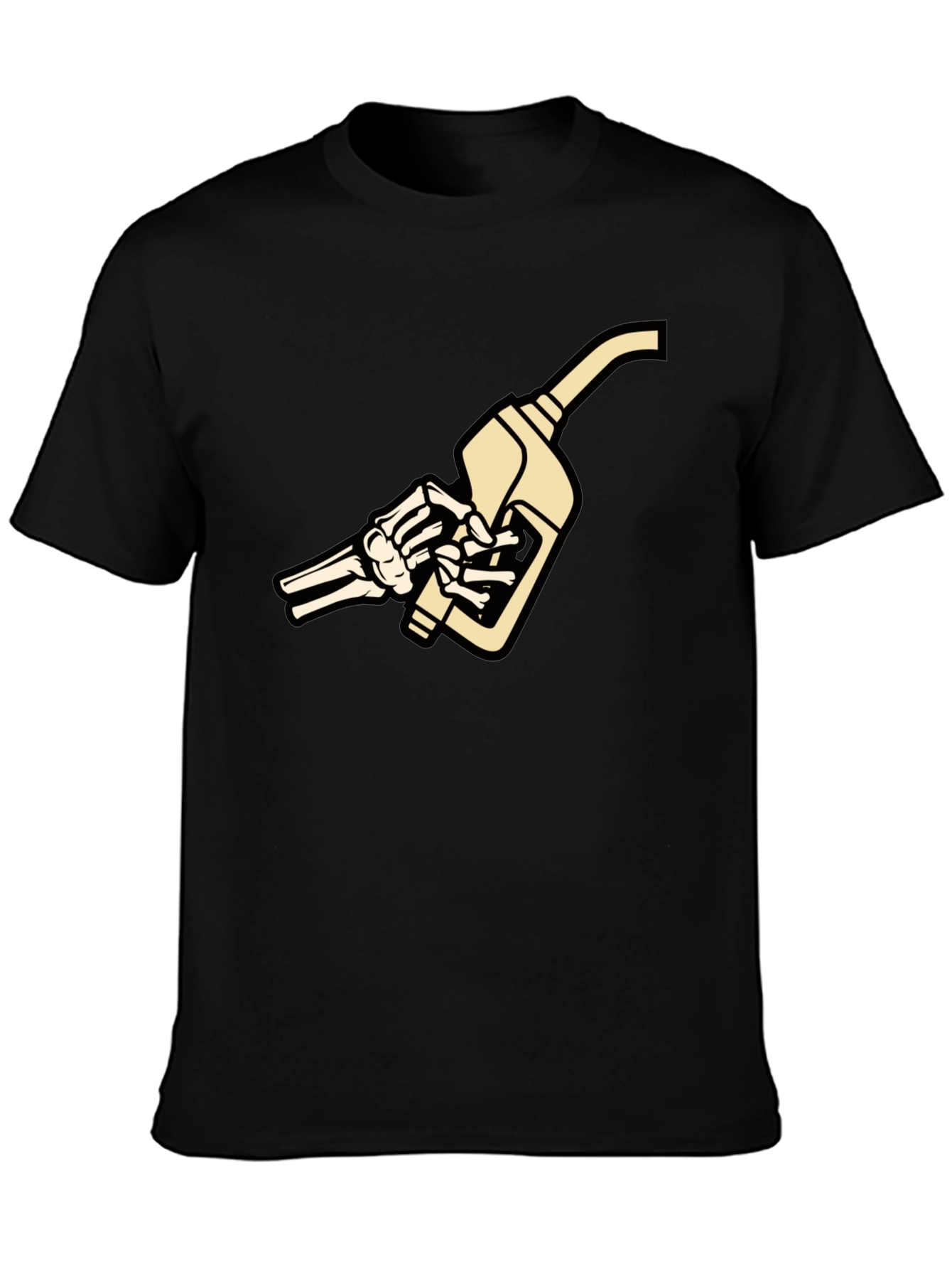 Skeleton Hand Fuel Pump Graphic T-Shirt