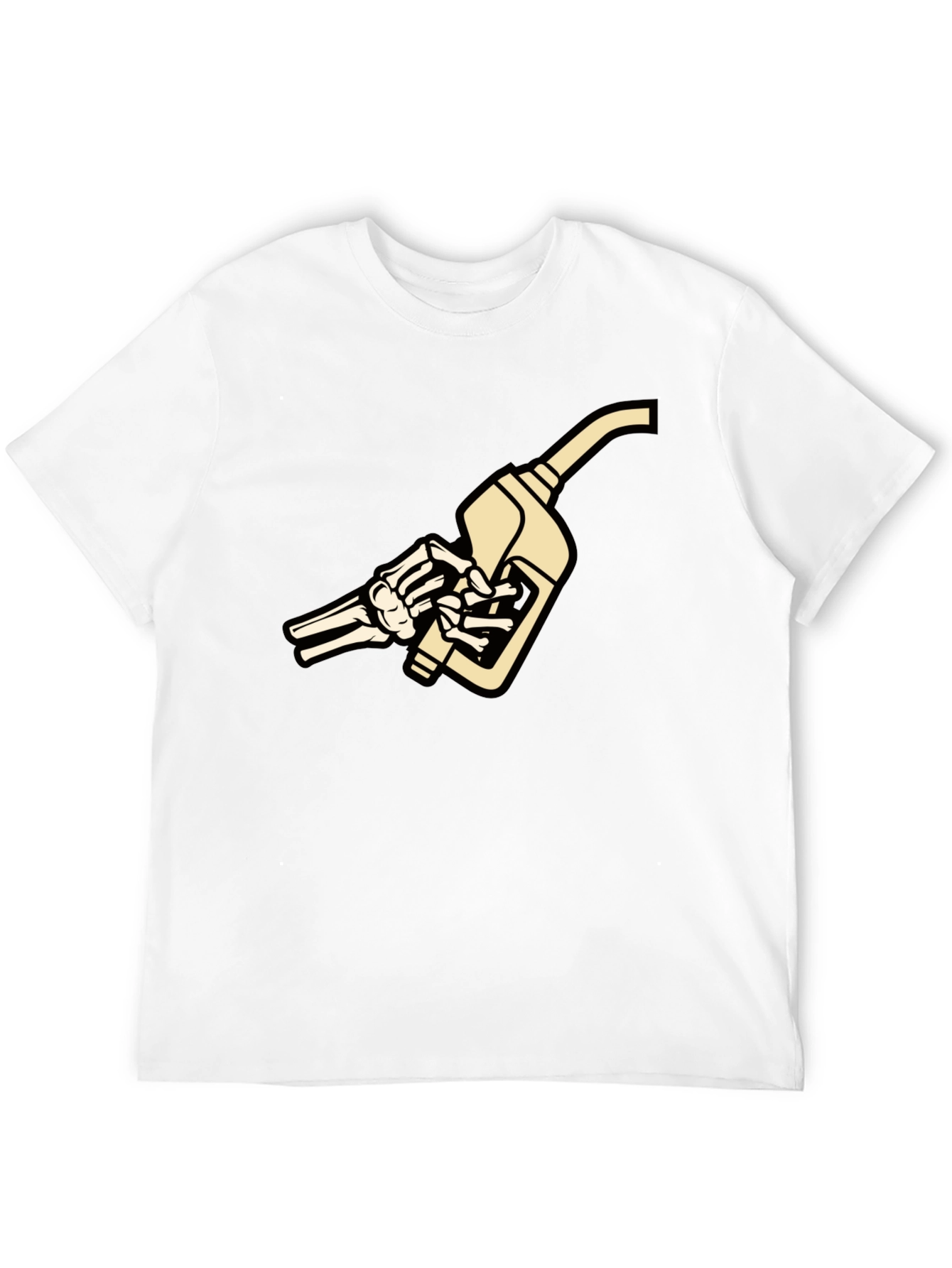 Skeleton Hand Fuel Pump Graphic T-Shirt