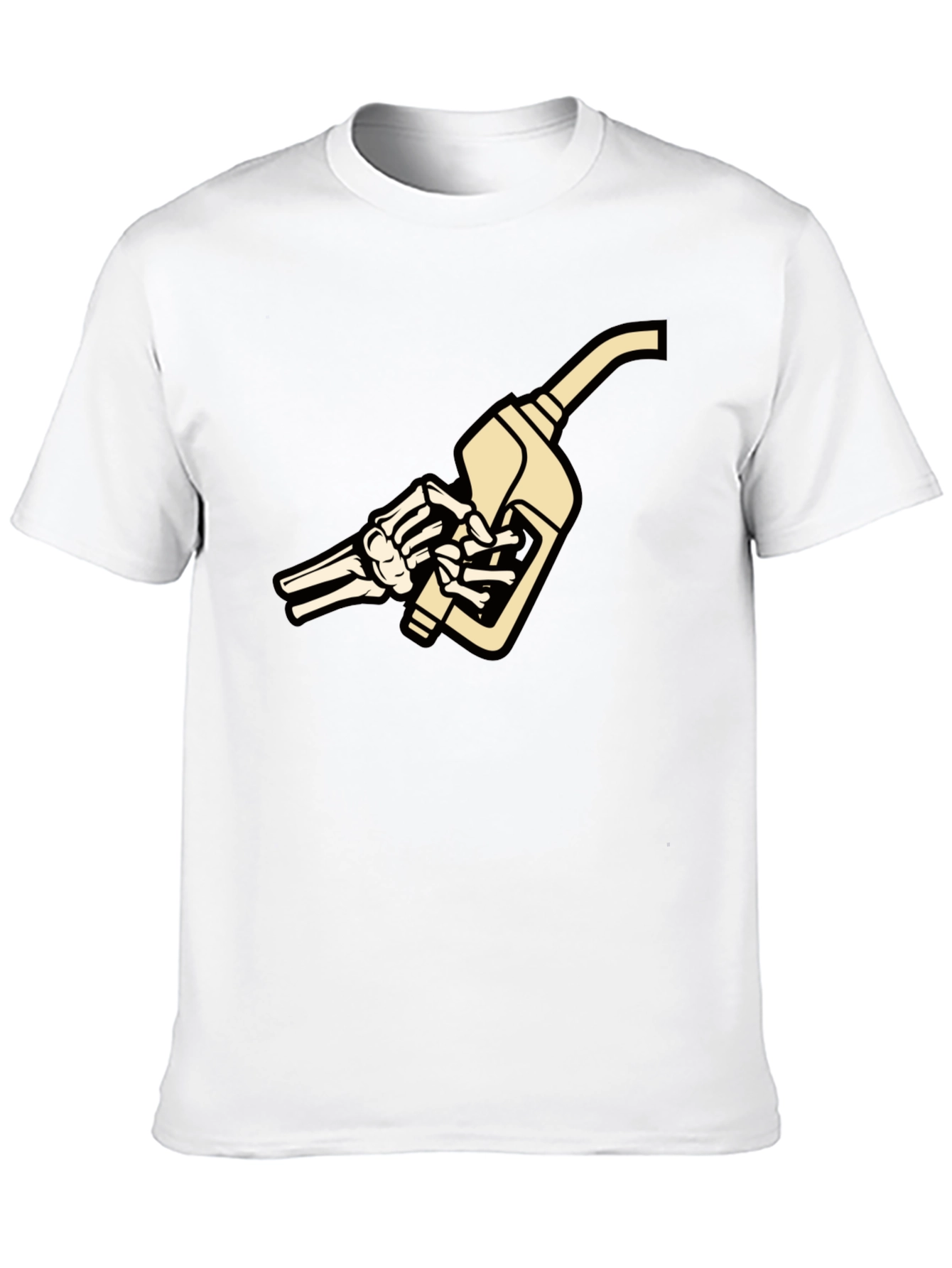 Skeleton Hand Fuel Pump Graphic T-Shirt