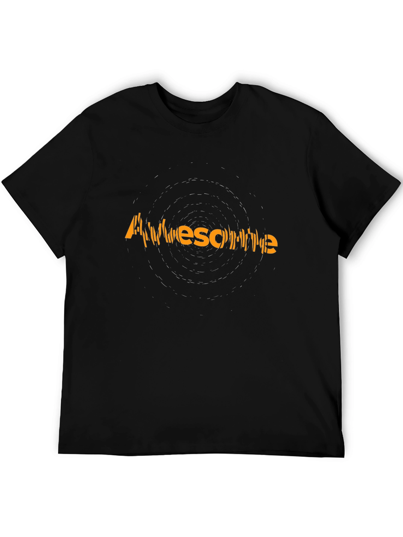 Awesome Graphic Tee - Mens Black Cotton T-Shirt