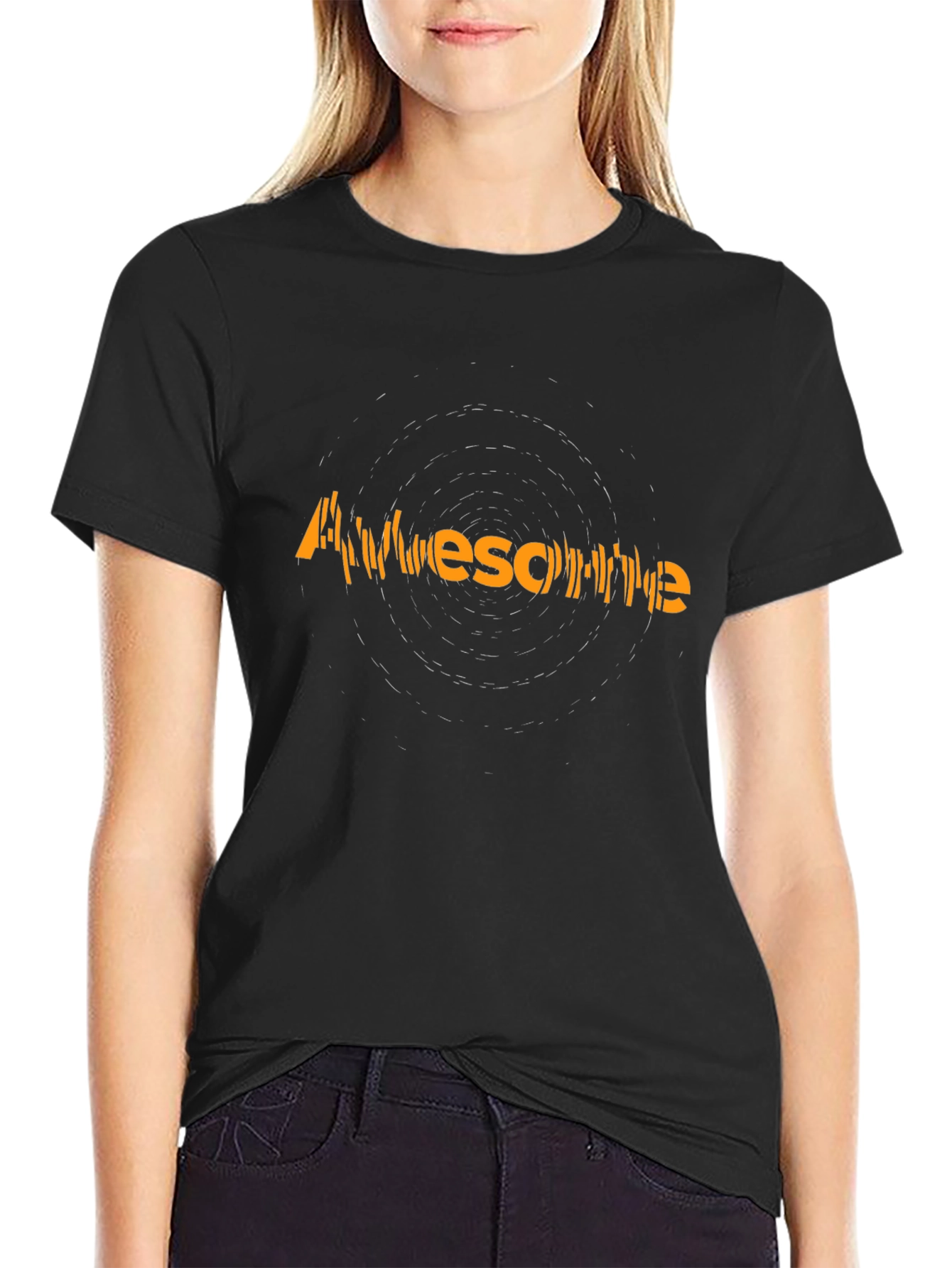 Awesome Graphic Tee - Mens Black Cotton T-Shirt