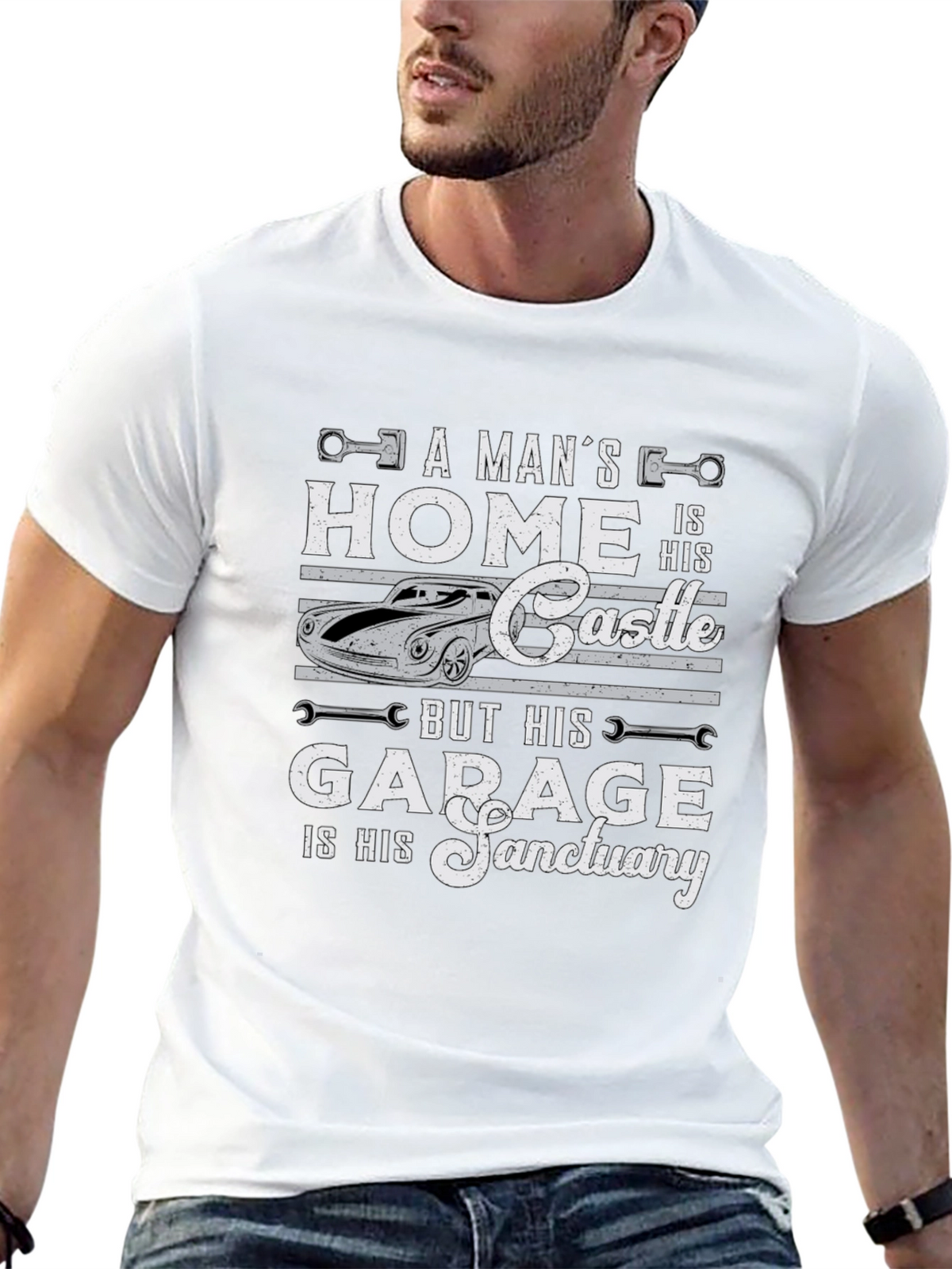 Mens Garage Sanctuary Graphic Tee