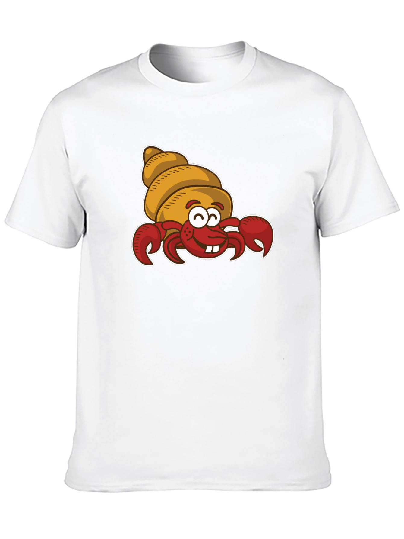 Cartoon Hermit Crab Graphic T-Shirt