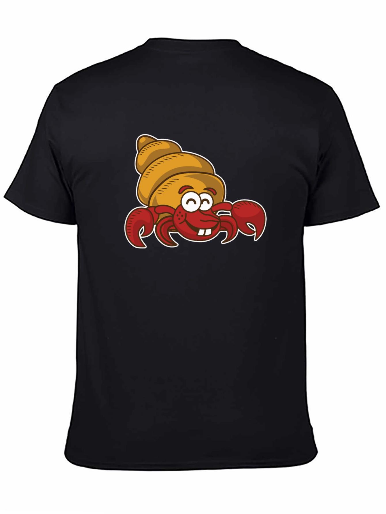 Cartoon Hermit Crab Graphic T-Shirt