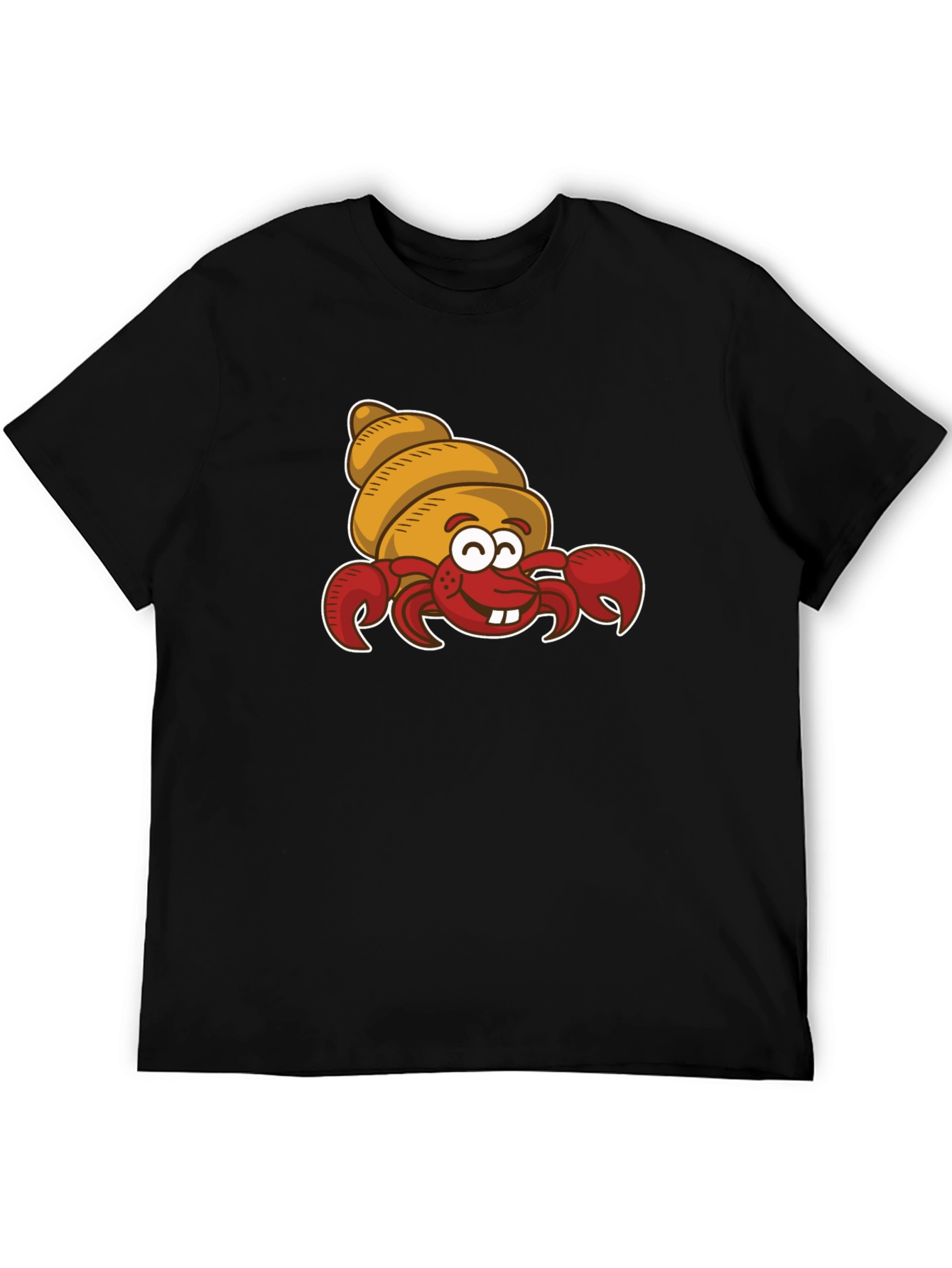 Cartoon Hermit Crab Graphic T-Shirt