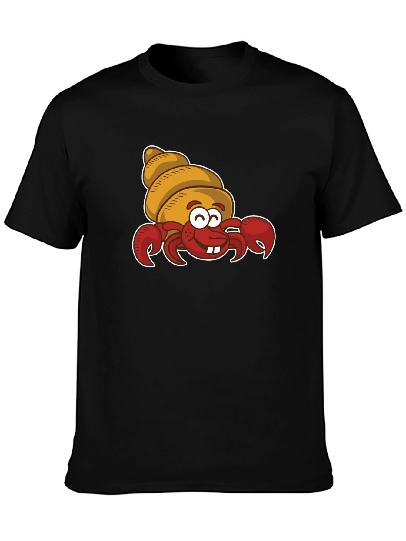 Cartoon Hermit Crab Graphic T-Shirt