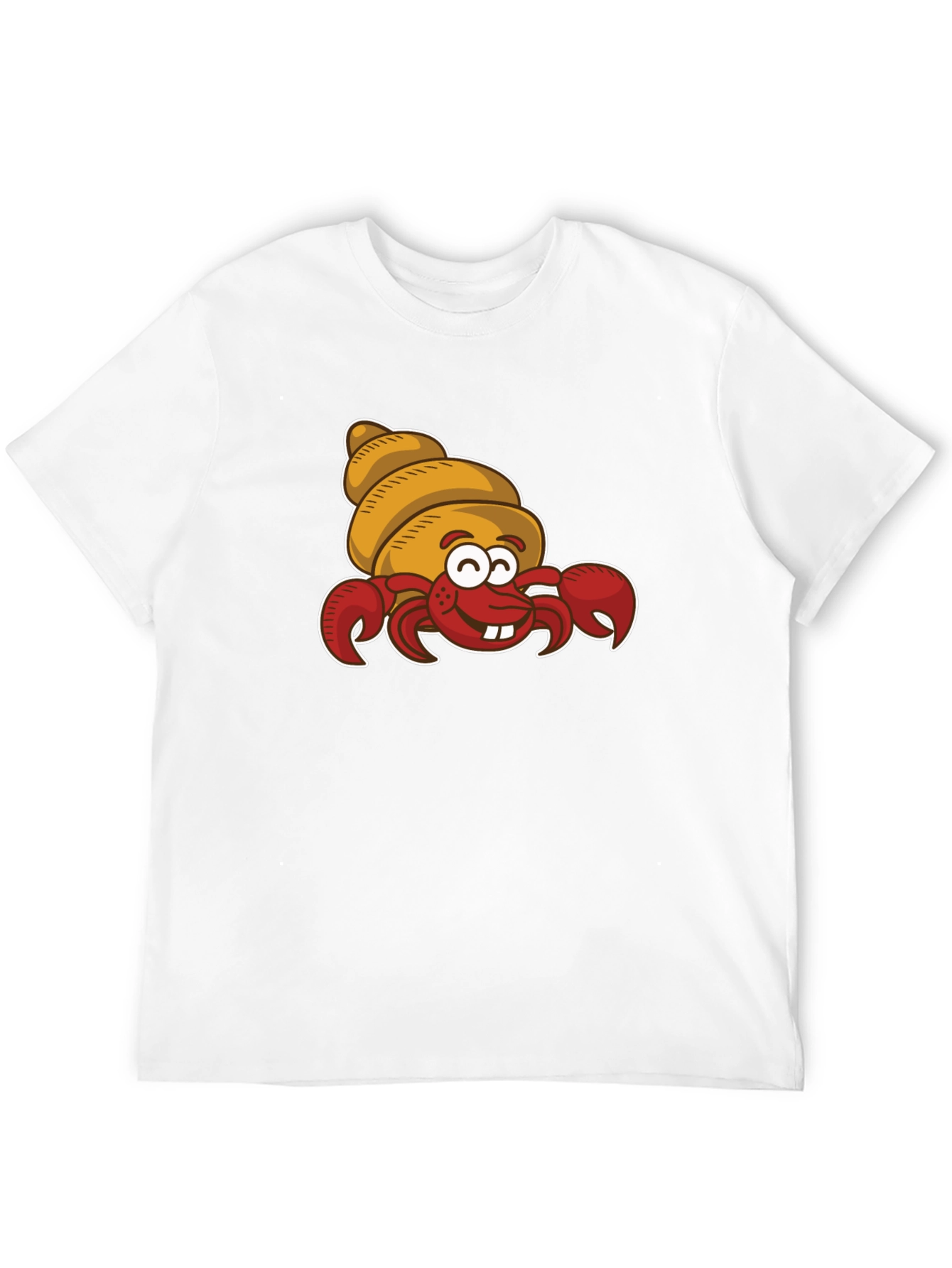 Cartoon Hermit Crab Graphic T-Shirt