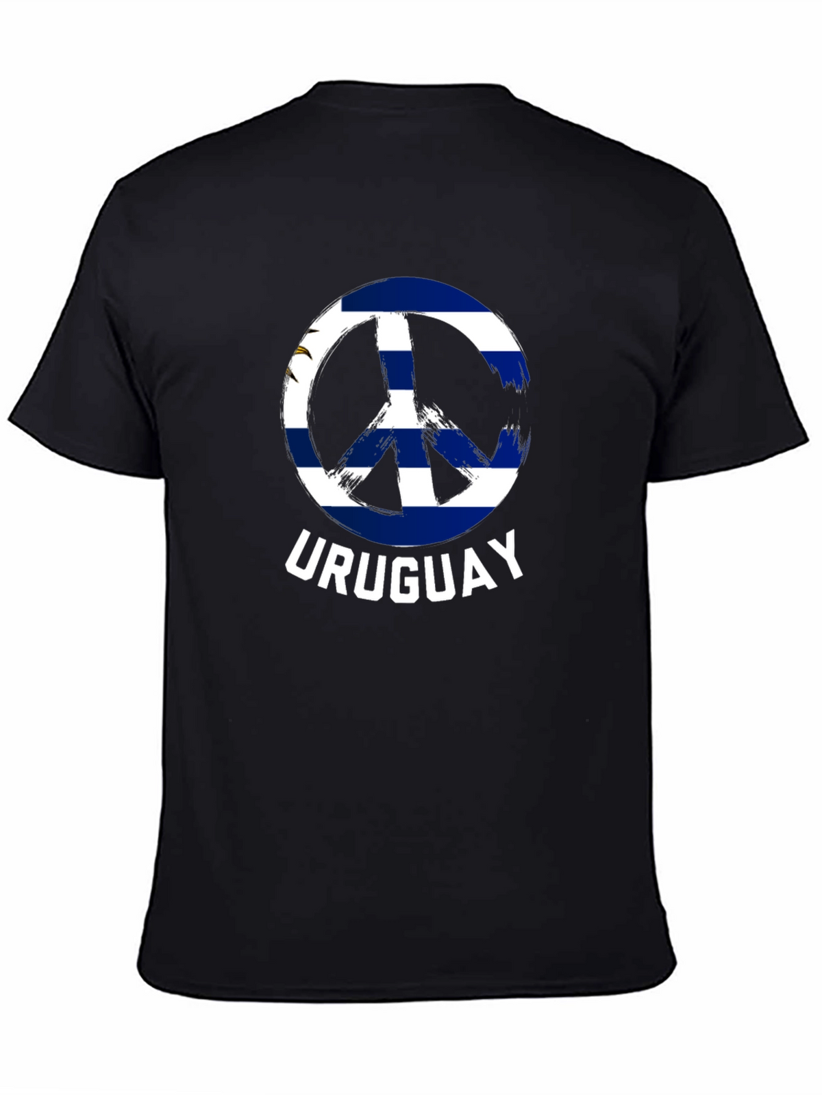Uruguay Peace Sign T-Shirt - Black Cotton Tee
