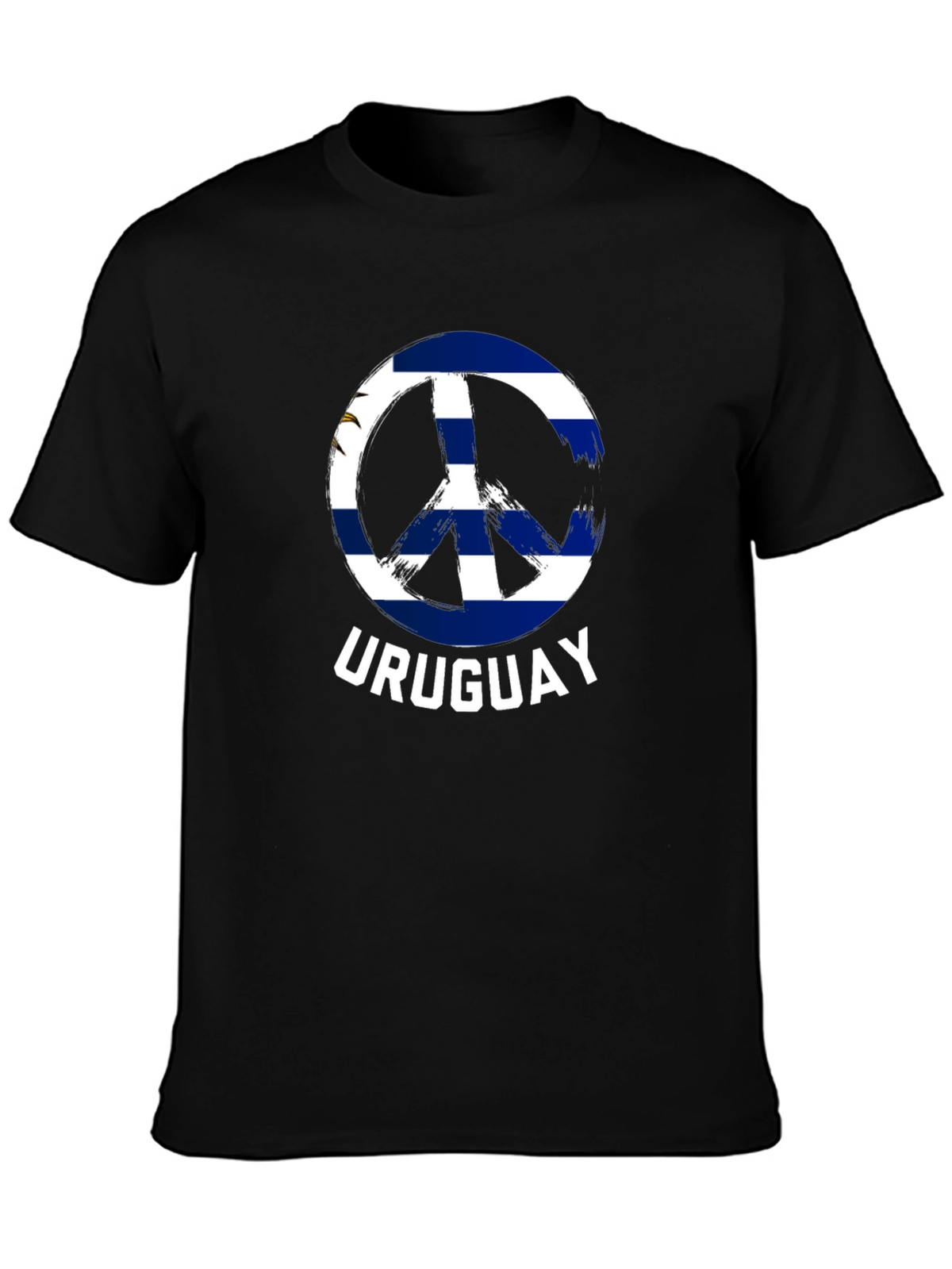 Uruguay Peace Sign T-Shirt - Black Cotton Tee