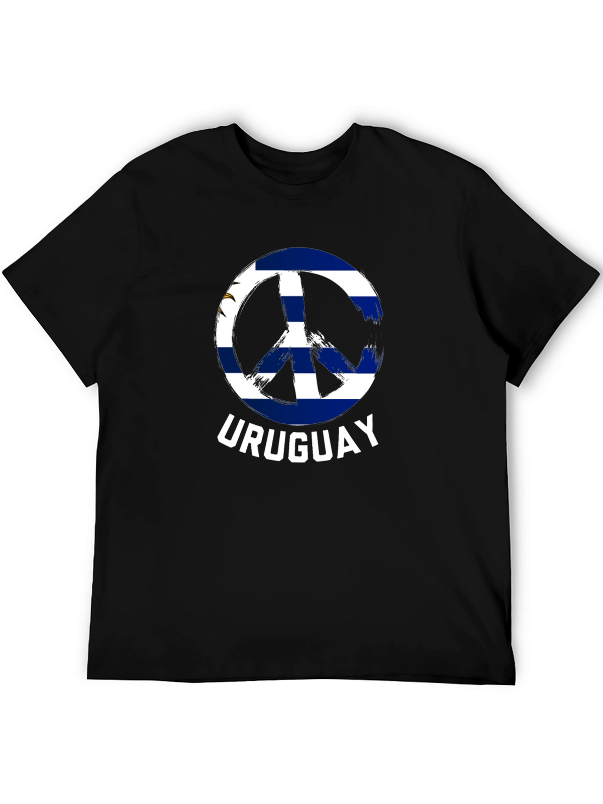 Uruguay Peace Sign T-Shirt - Black Cotton Tee