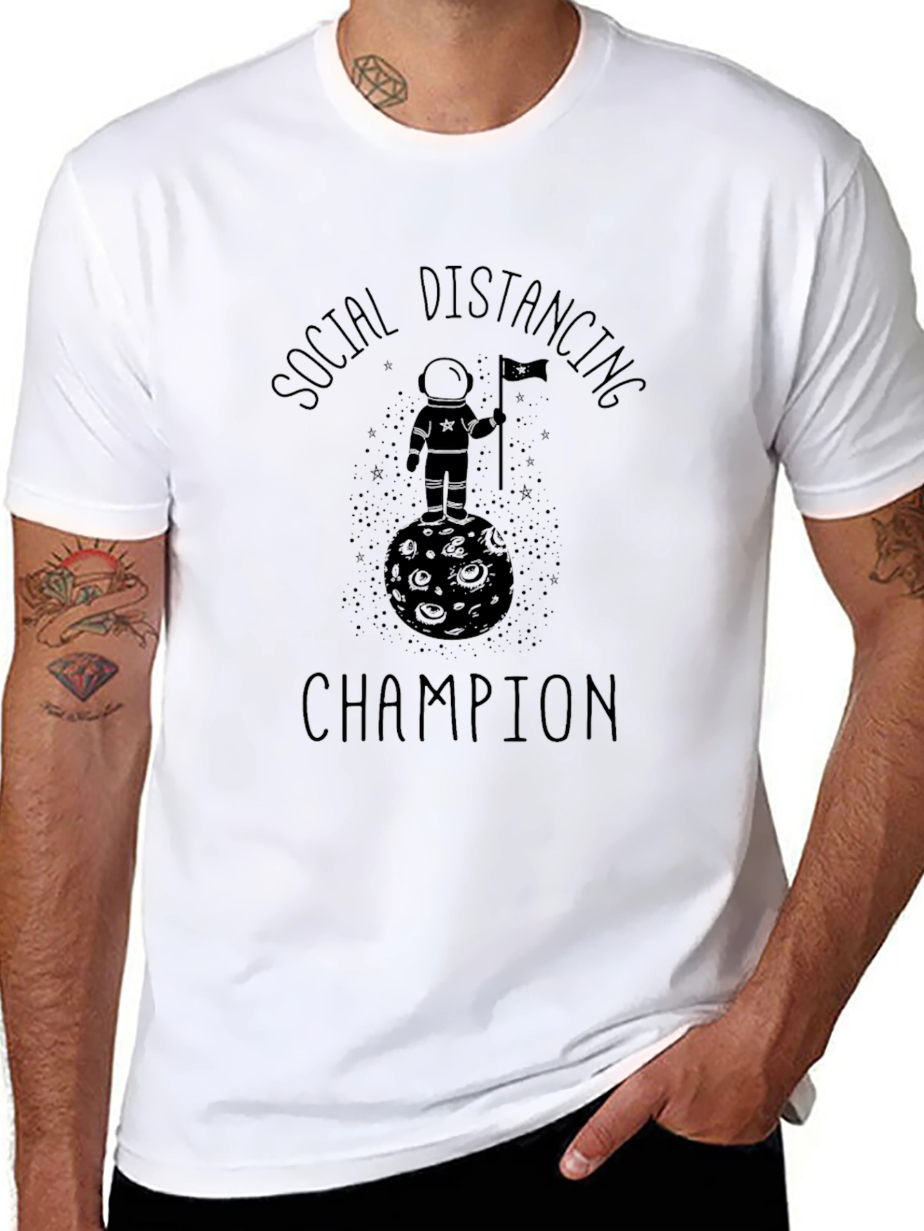 Social Distancing Champion Graphic T-Shirt