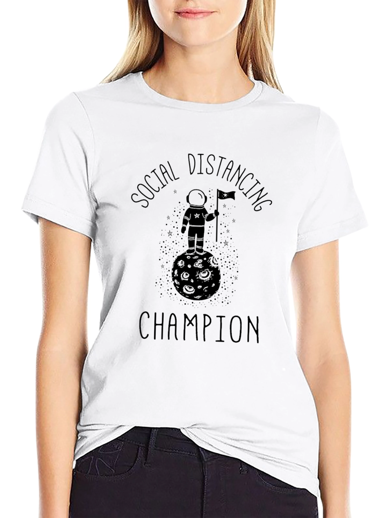 Social Distancing Champion Graphic T-Shirt