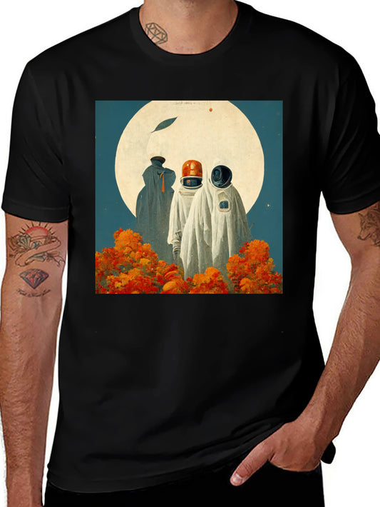 Astronaut Landscape Graphic Tee - Black