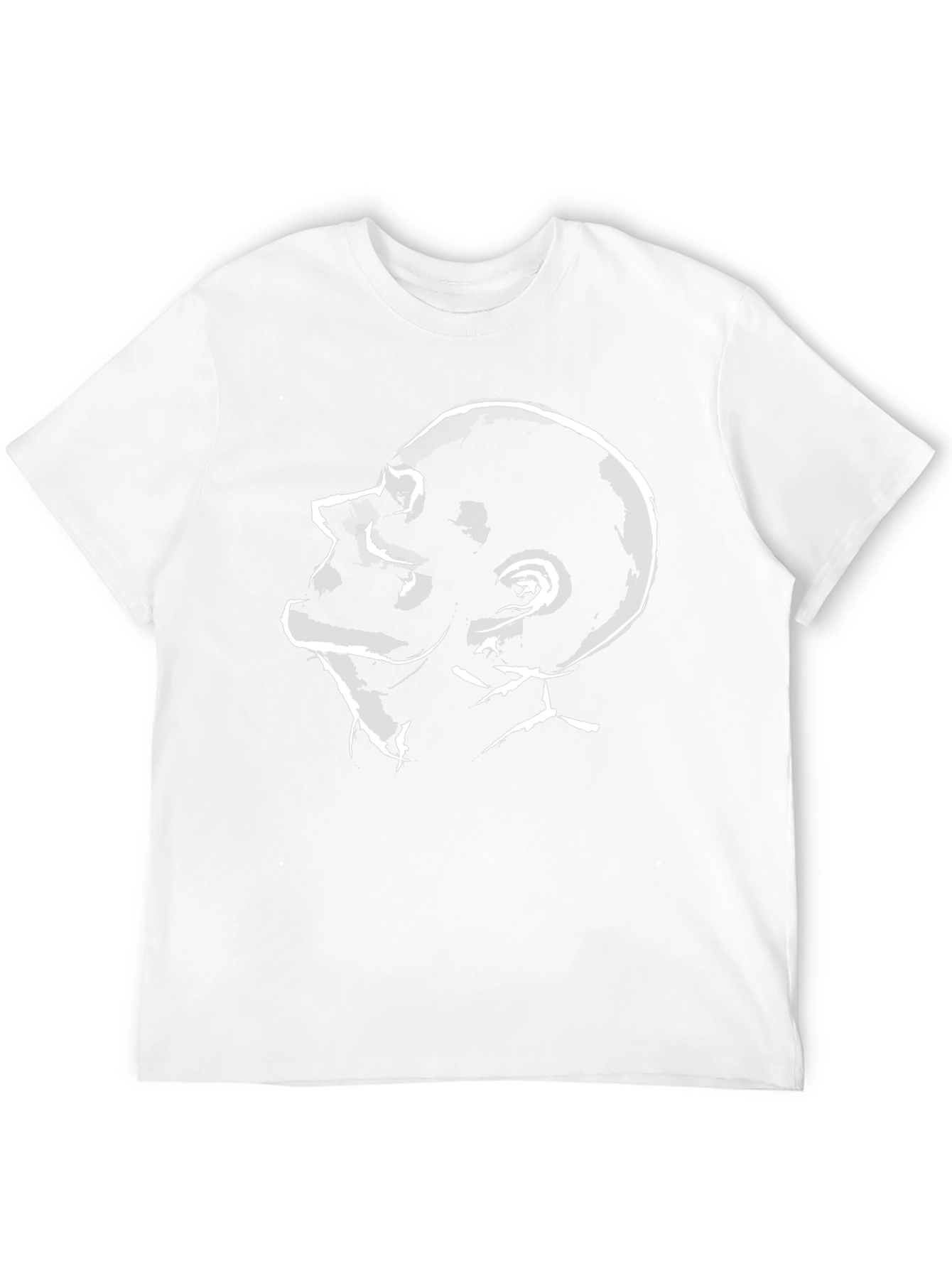Abstract Profile Graphic Tee - Black