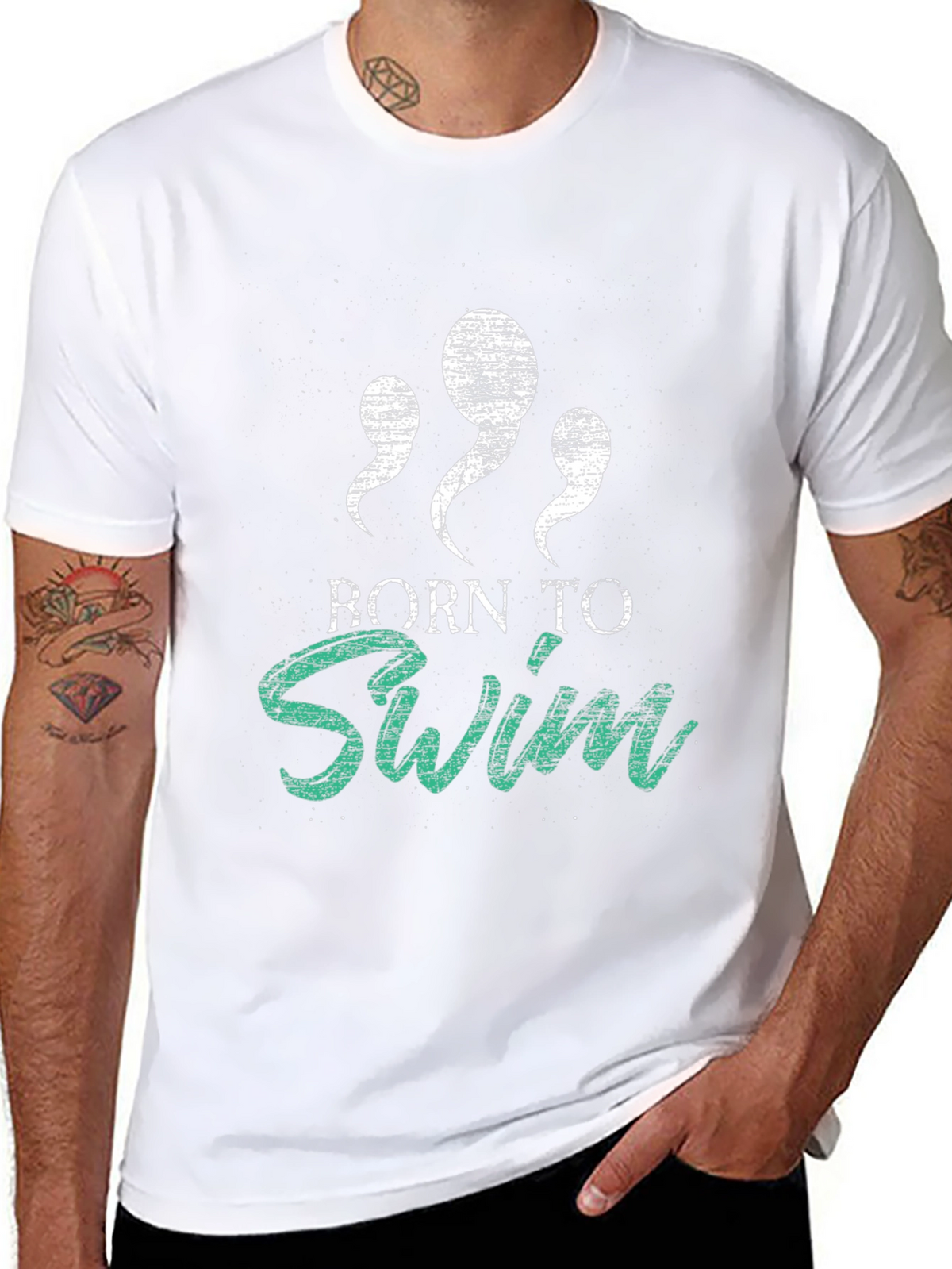 Born to Swim Graphic Tee - Black