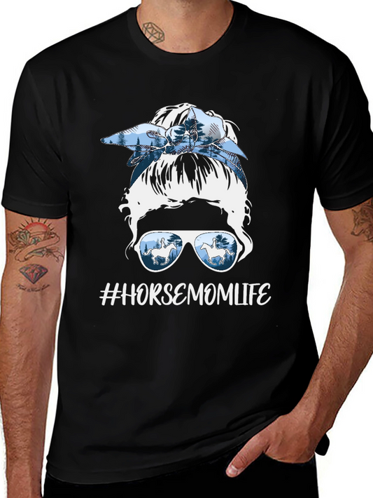 #HorseMomLife Messy Bun Graphic Tee