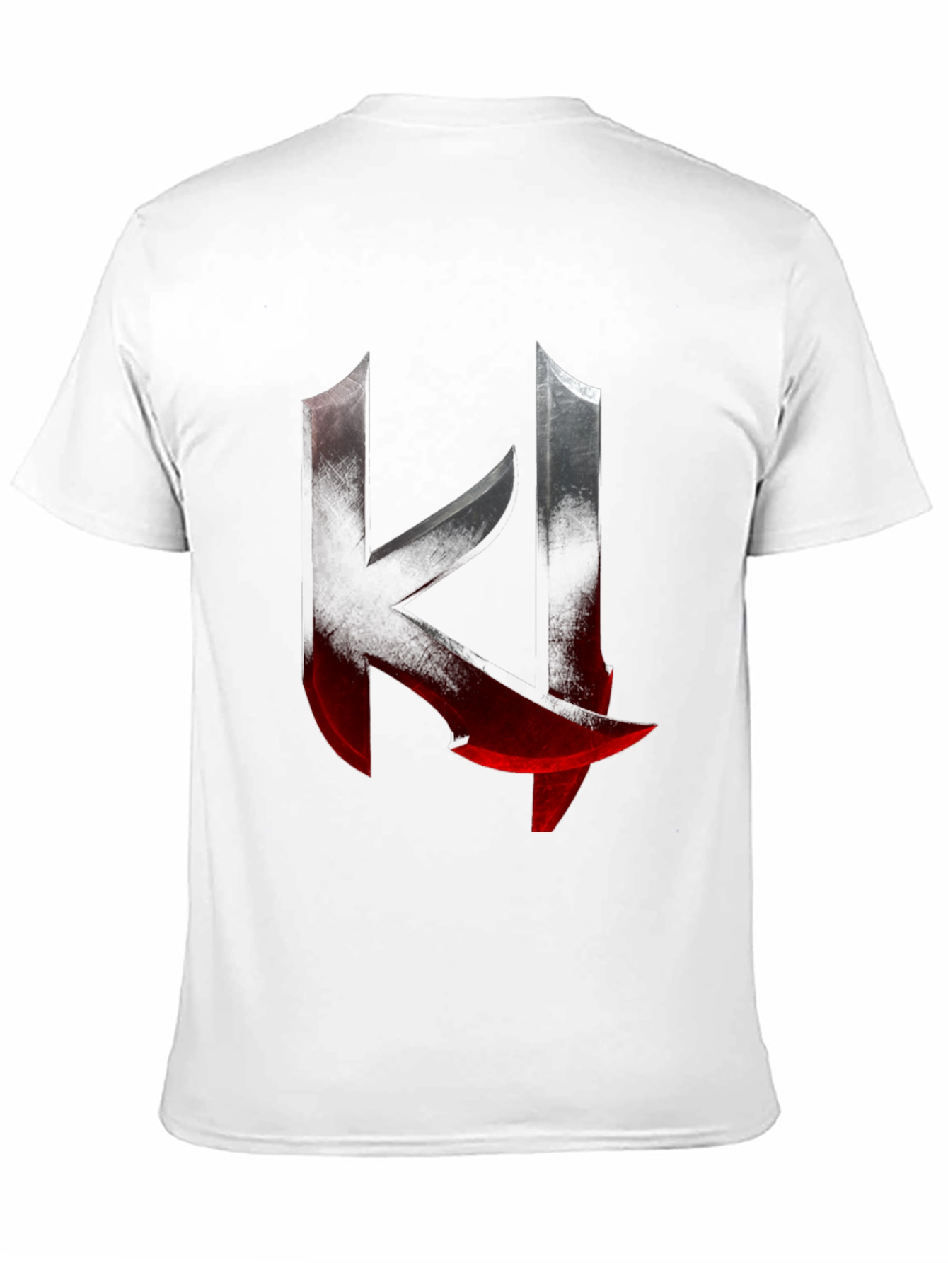 Edgy K Letter Graphic Print Black T-Shirt
