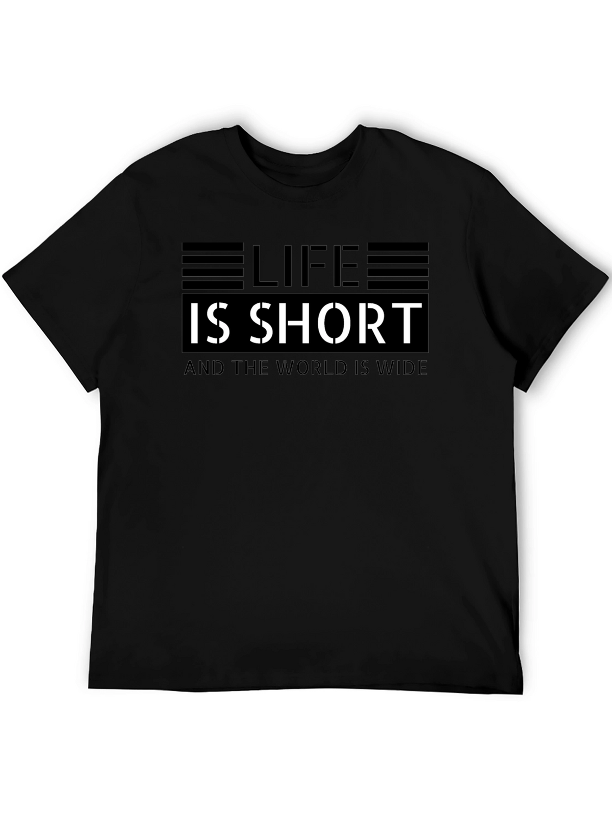 Life is Short Graphic Tee - Black