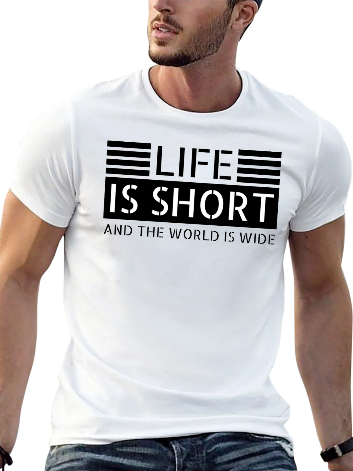 Life is Short Graphic Tee - Black