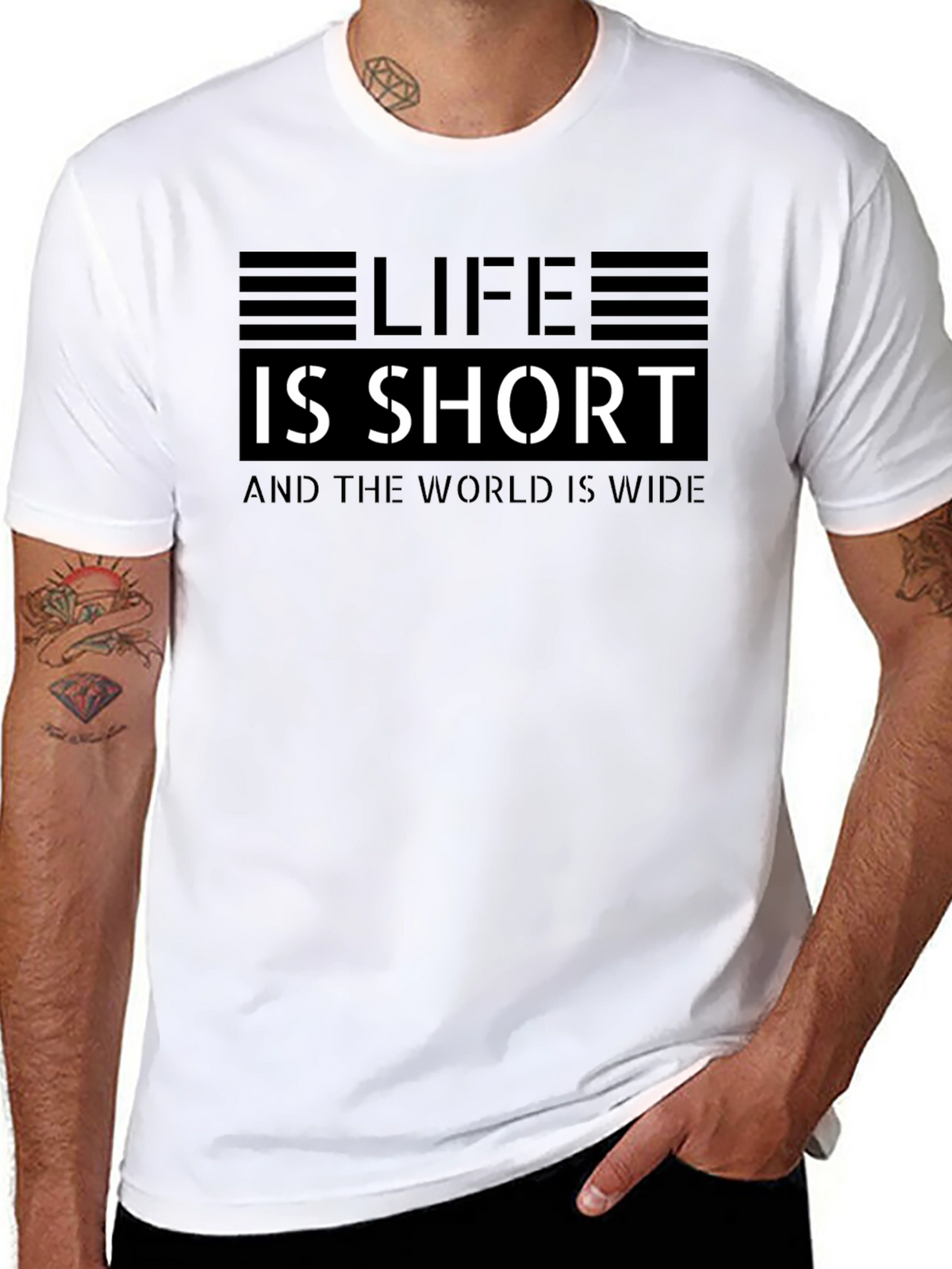 Life is Short Graphic Tee - Black