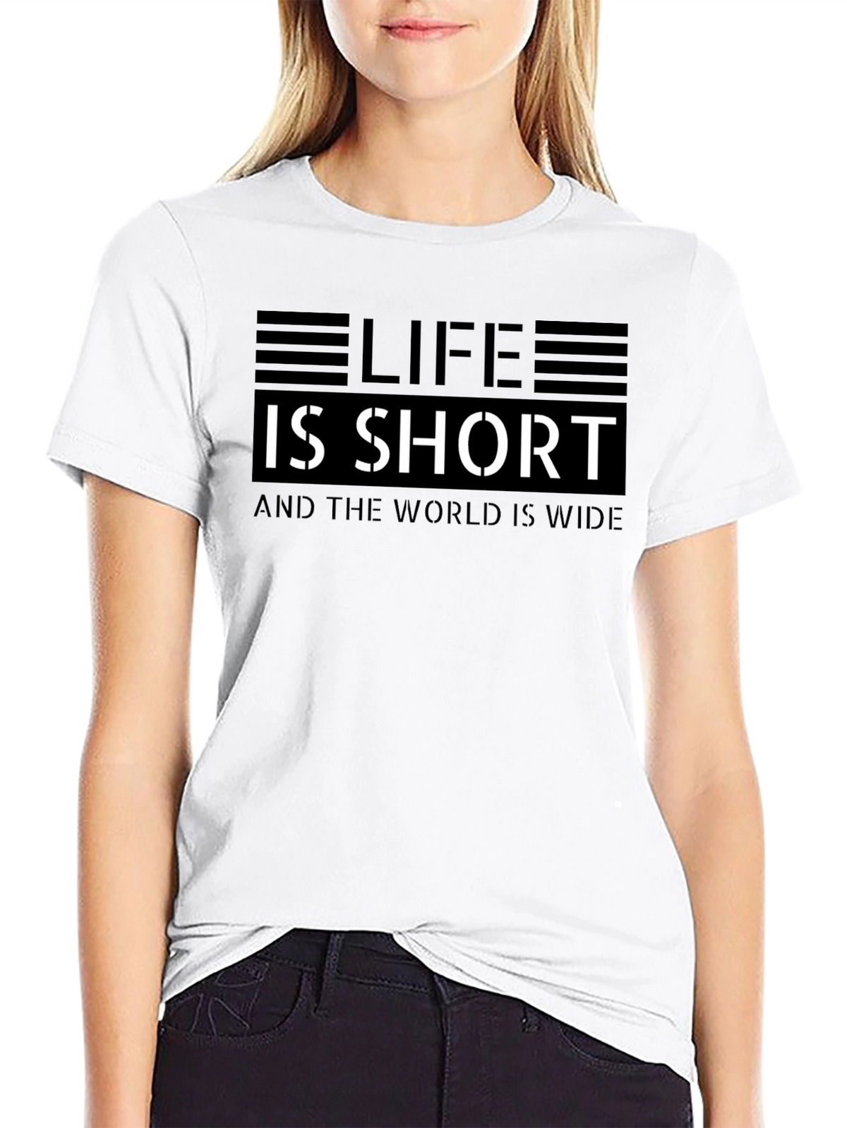 Life is Short Graphic Tee - Black