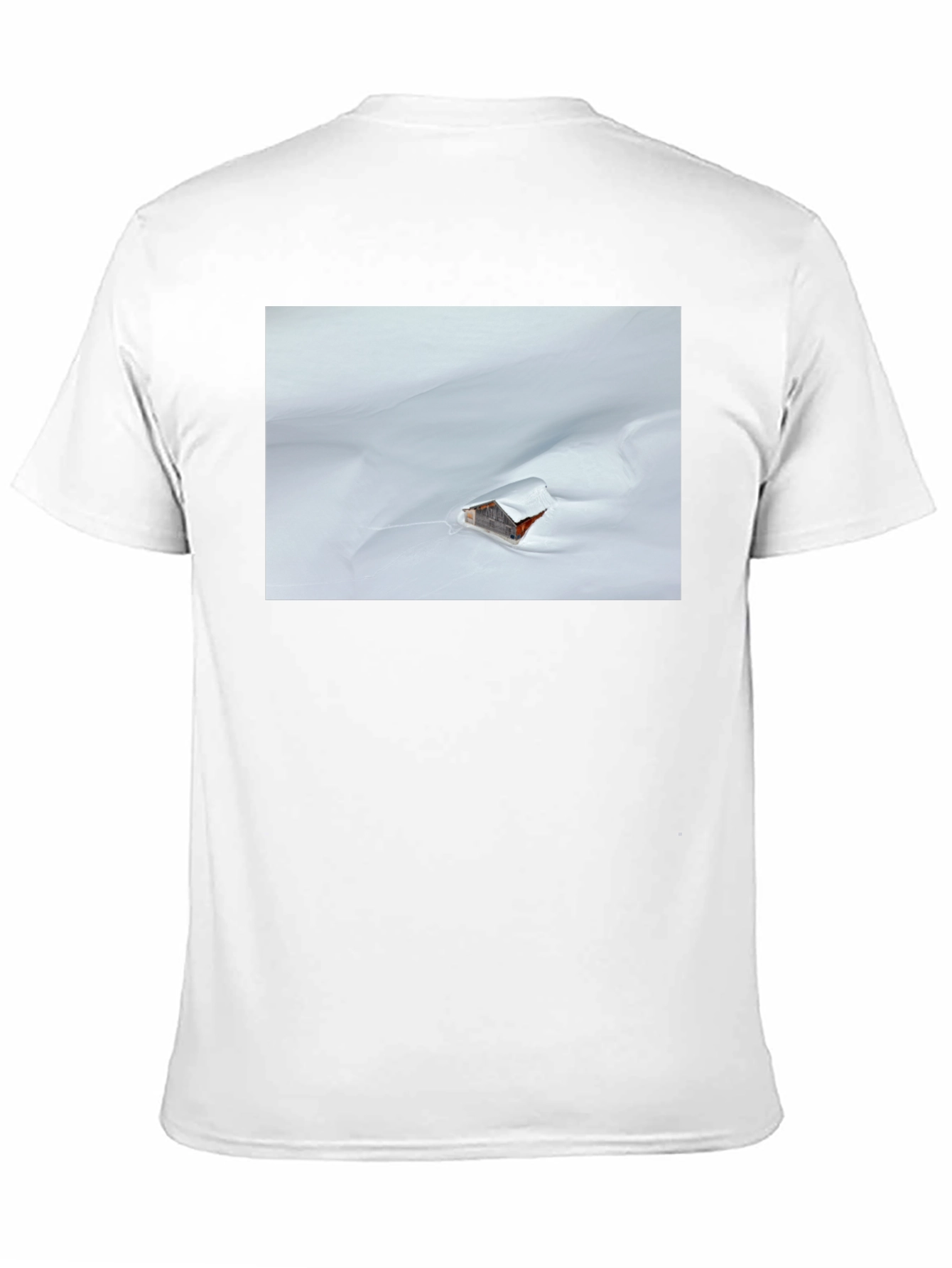 Snowy Cabin Graphic T-Shirt - Black