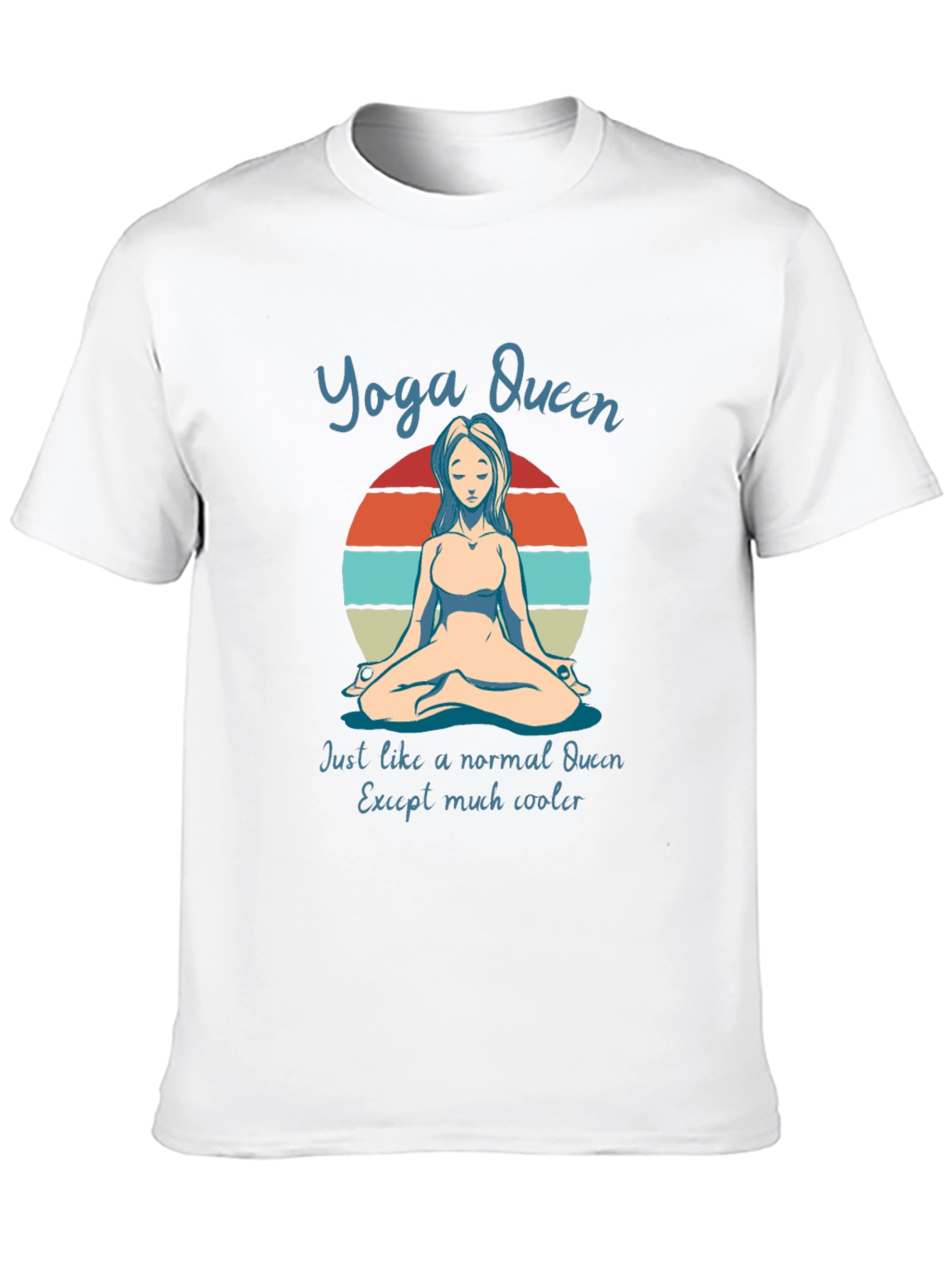 Yoga Queen T-Shirt - Meditating Woman Graphic Tee