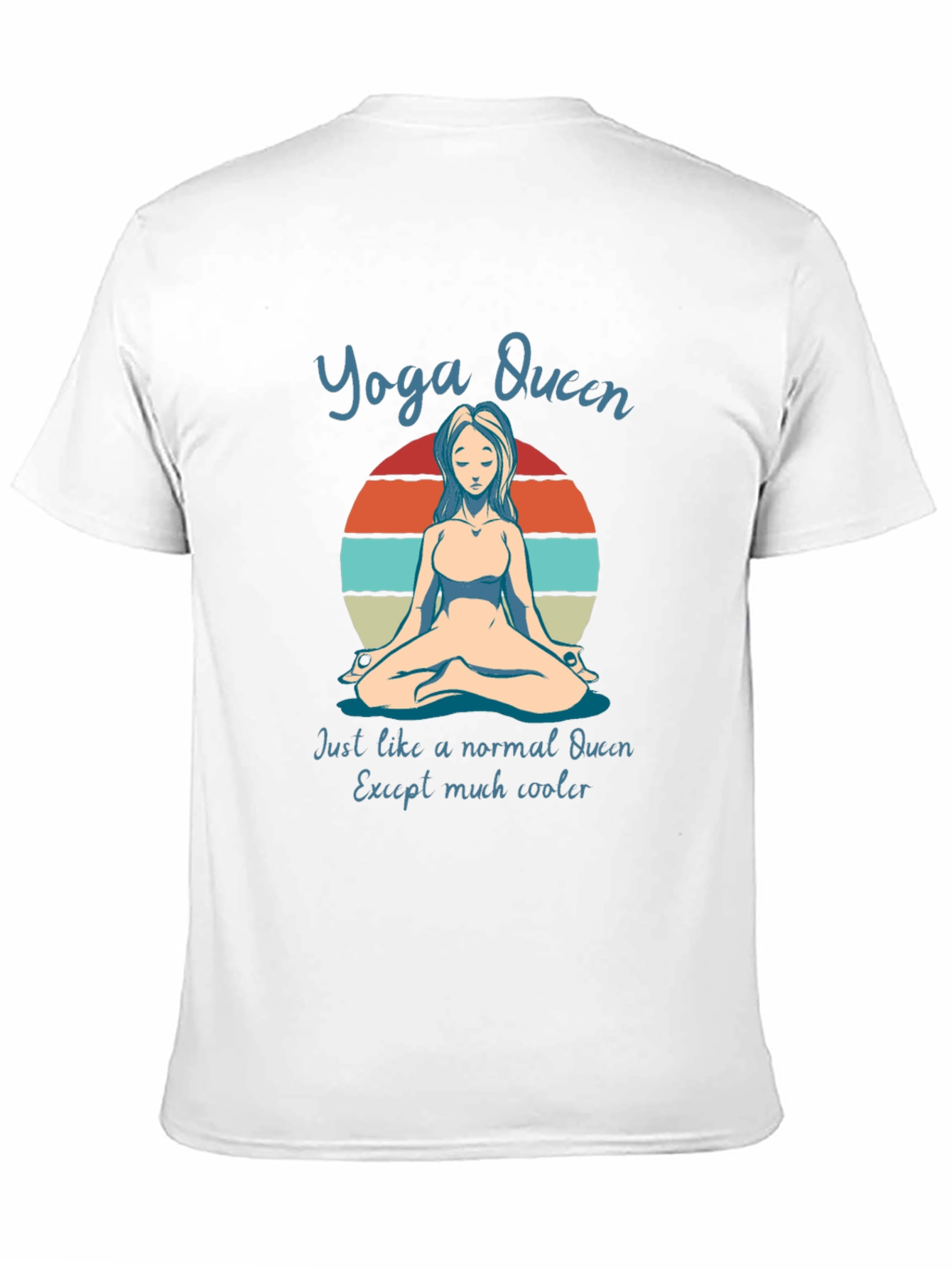 Yoga Queen T-Shirt - Meditating Woman Graphic Tee