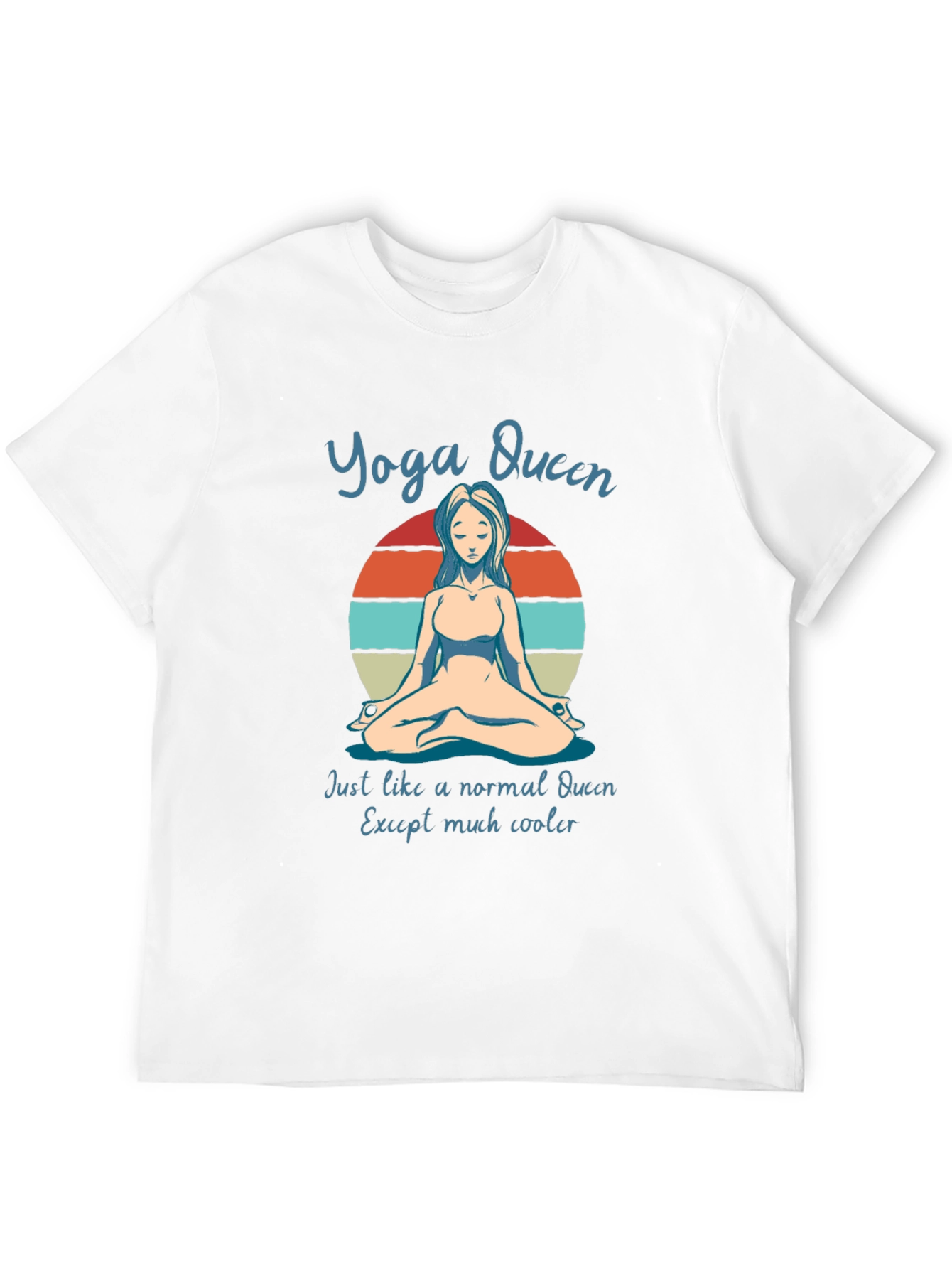 Yoga Queen T-Shirt - Meditating Woman Graphic Tee