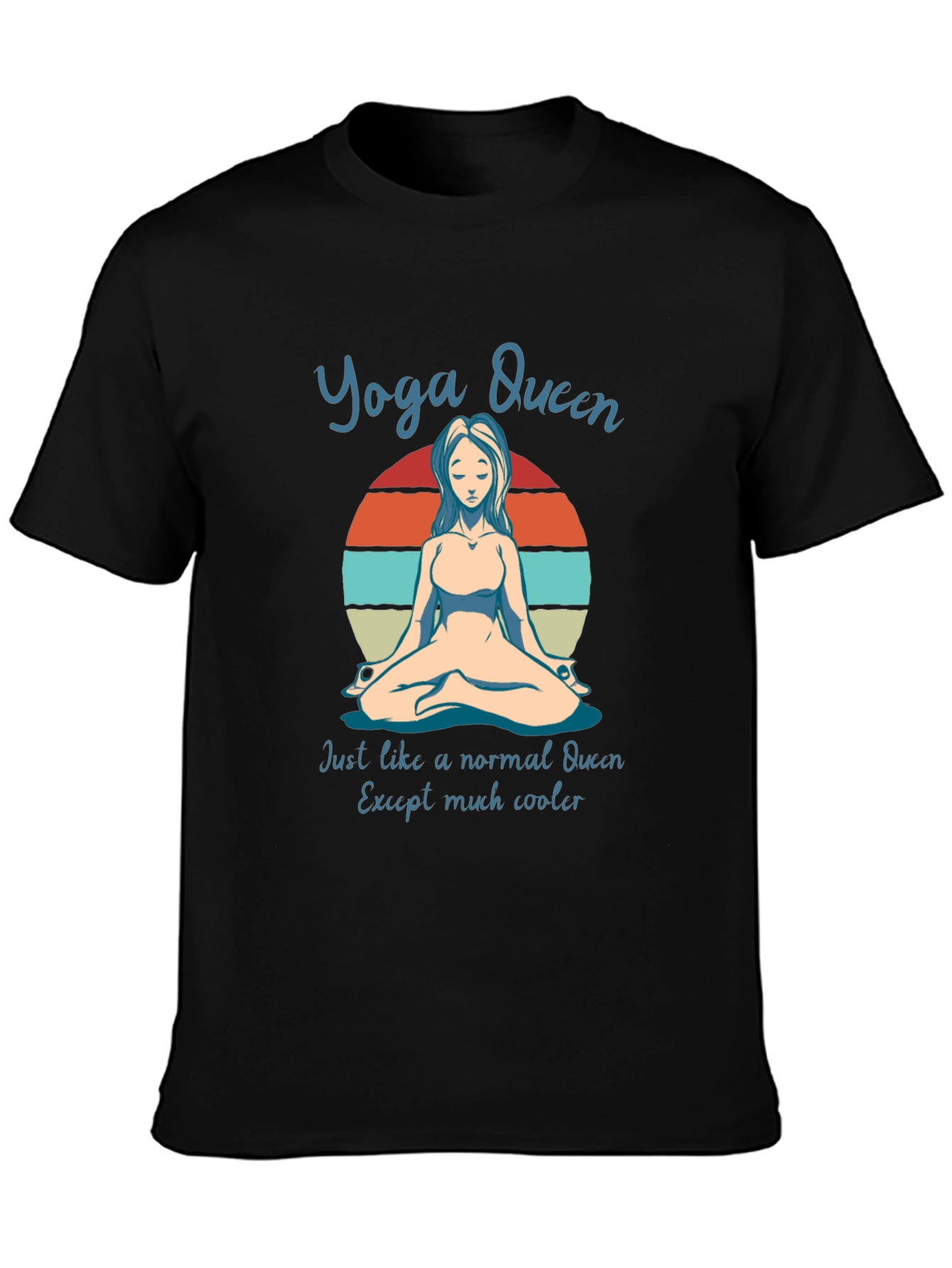 Yoga Queen T-Shirt - Meditating Woman Graphic Tee