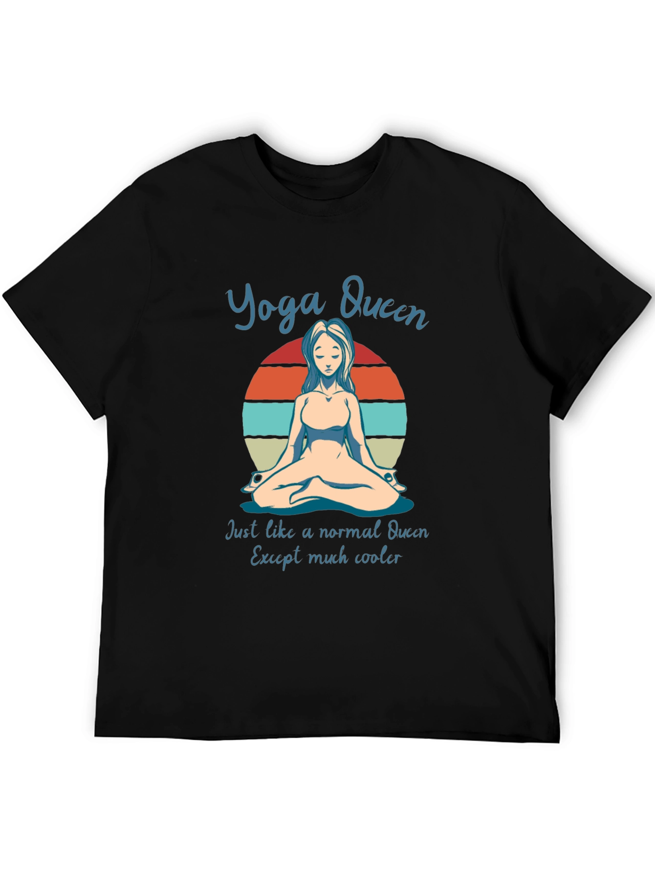 Yoga Queen T-Shirt - Meditating Woman Graphic Tee
