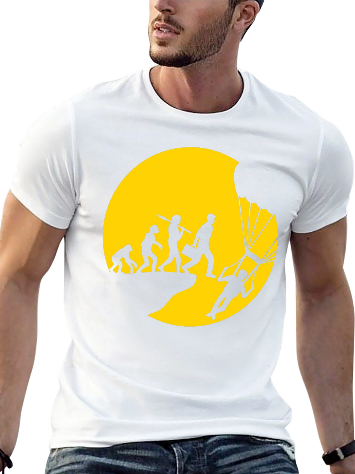 Evolution of Skydiving Mens T-Shirt