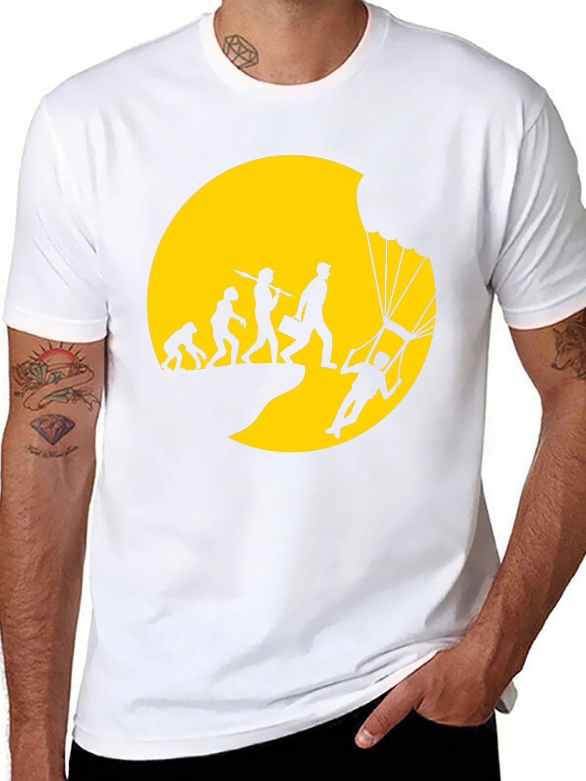 Evolution of Skydiving Mens T-Shirt