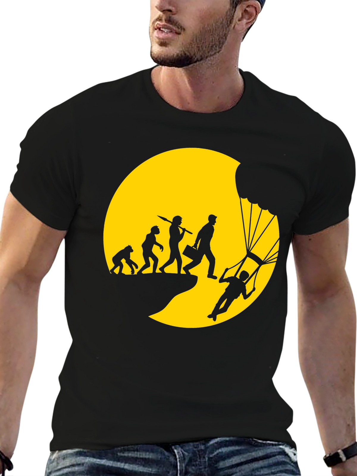 Evolution of Skydiving Mens T-Shirt