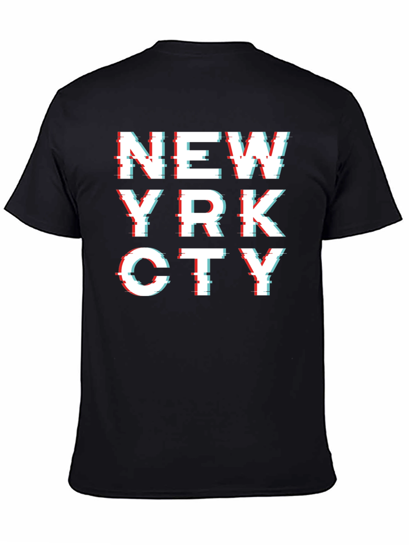 NYC Glitch Black Tee - City Style T-Shirt