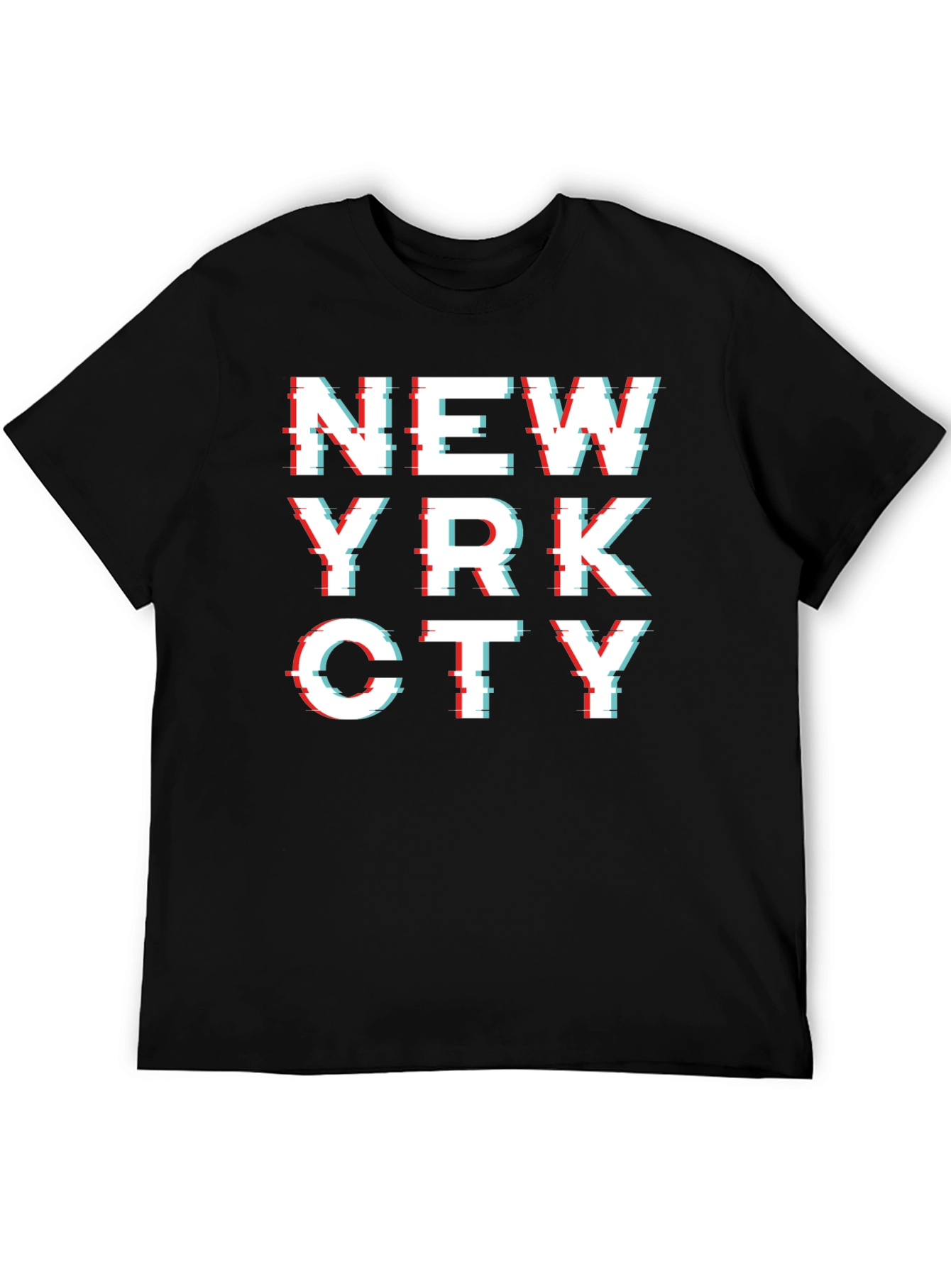 NYC Glitch Black Tee - City Style T-Shirt