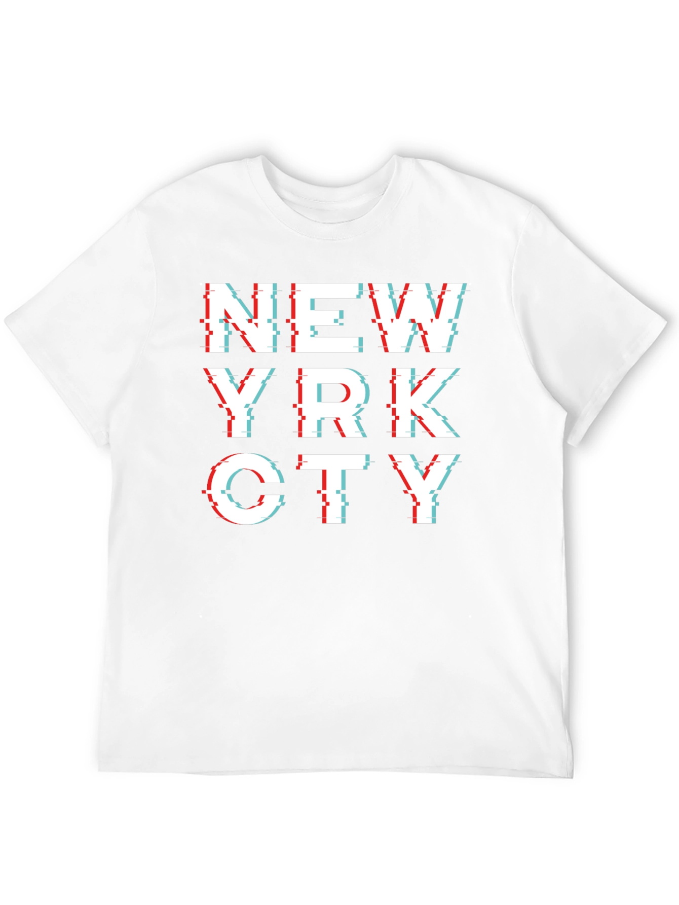 NYC Glitch Black Tee - City Style T-Shirt